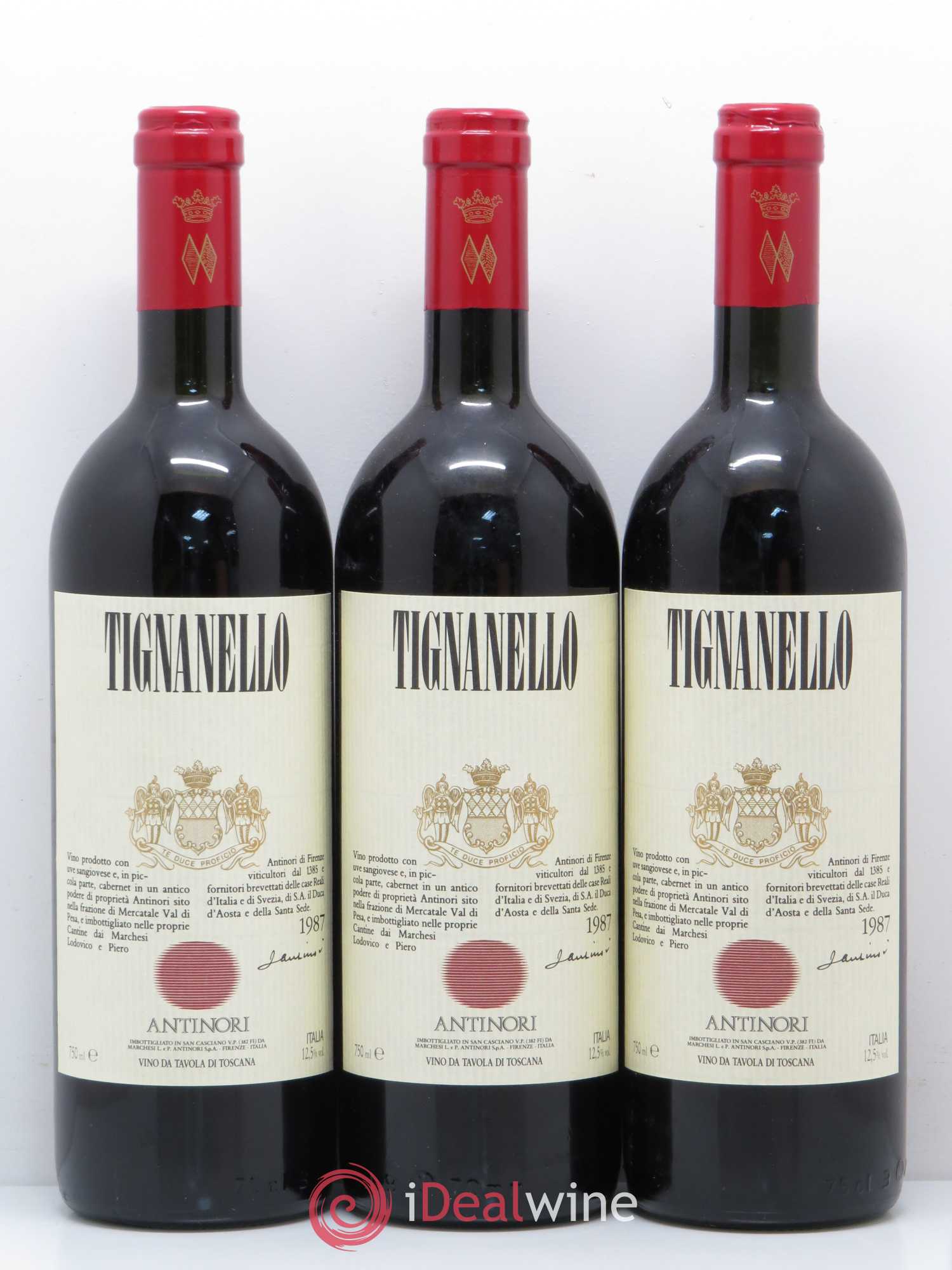 Toscana IGT Tignanello Tenuta Tignanello - Marchesi Antinori 1987 - Lot de 12 bouteilles - 4