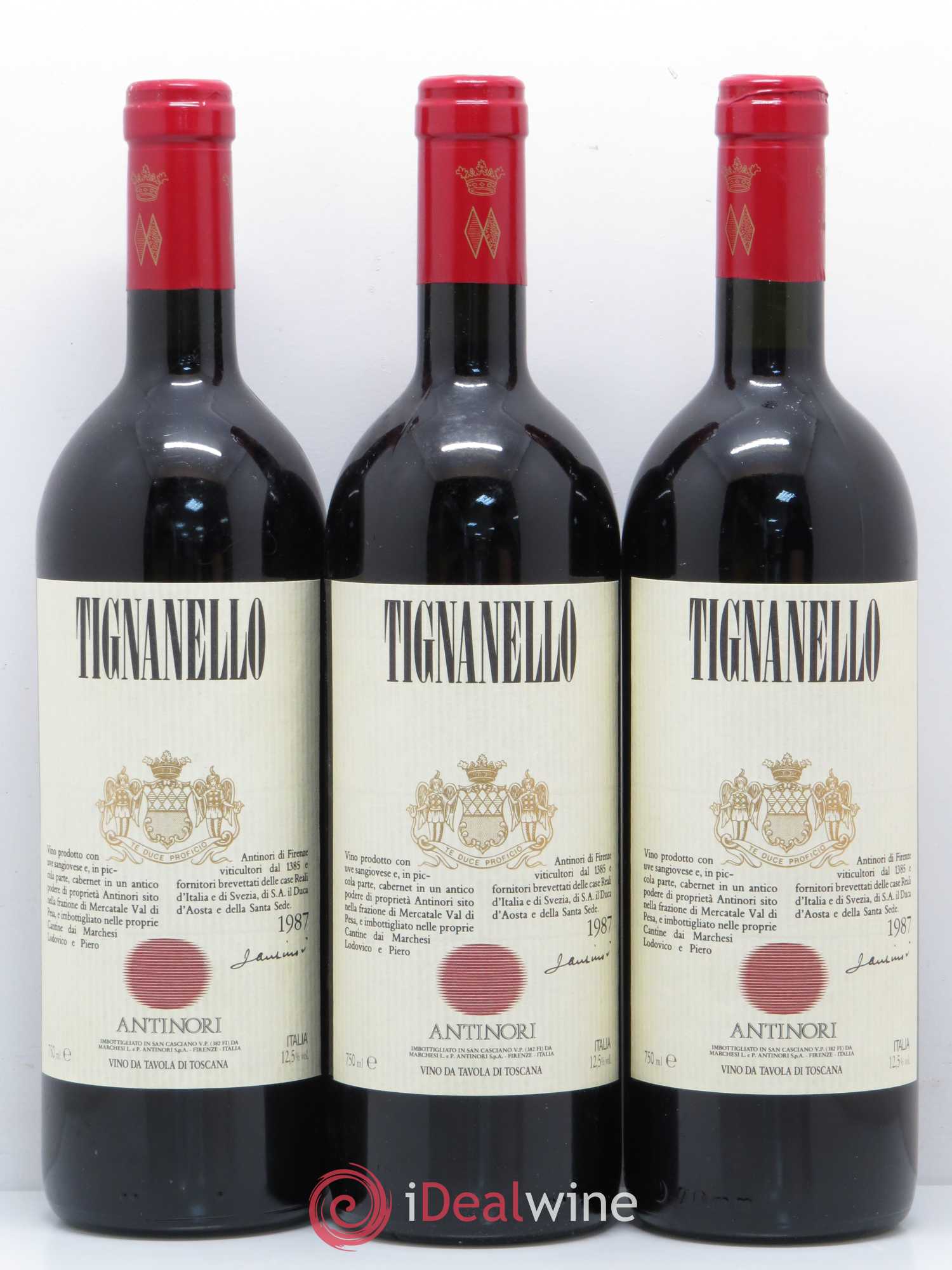 Toscana IGT Tignanello Tenuta Tignanello - Marchesi Antinori 1987 - Lot de 6 bouteilles - 2