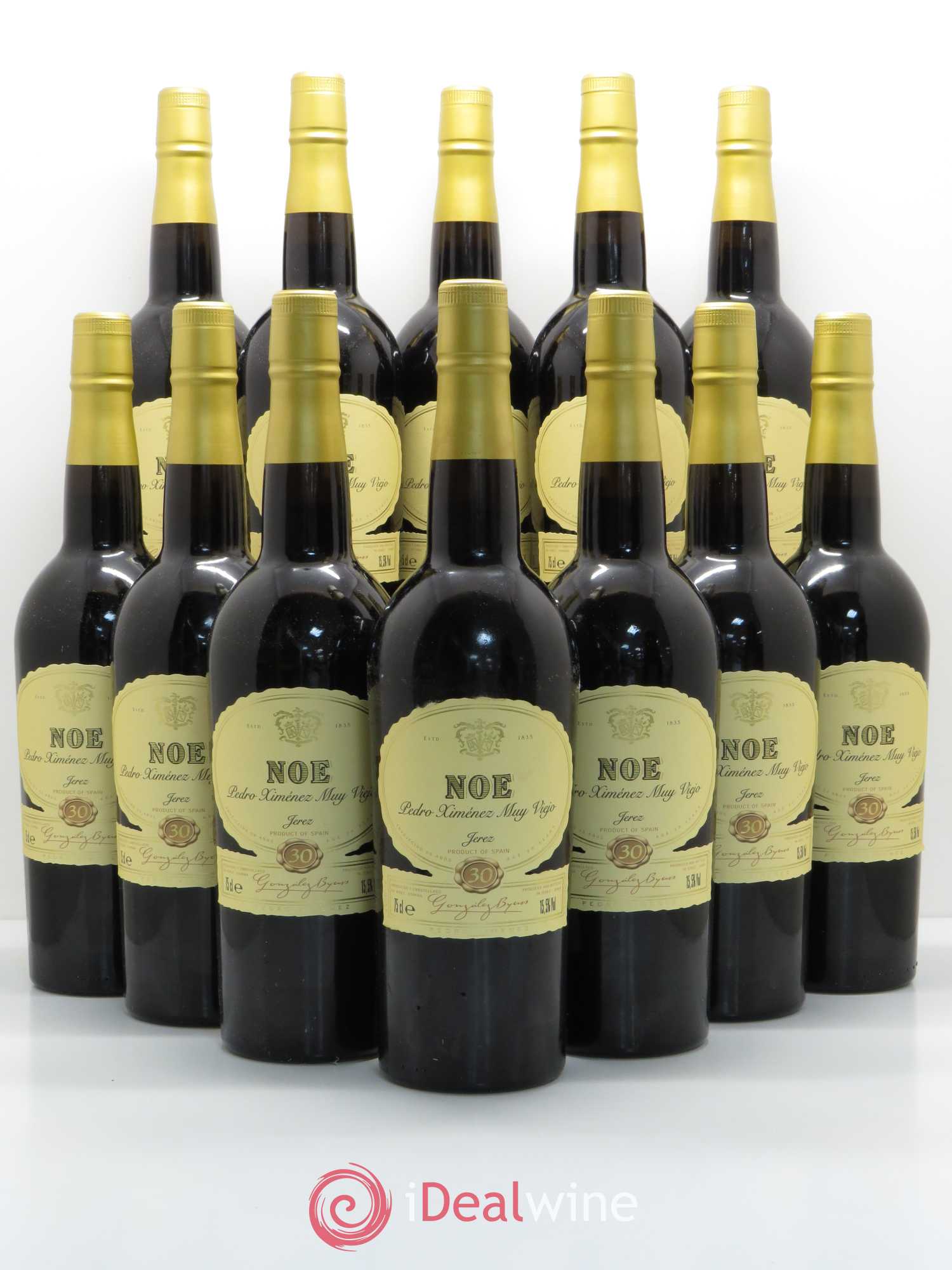 Espagne Jerez Gonzalez Byass Noé 30 ans Pedro Ximenez (sans prix de réserve) - Posten von 12 Flaschen - 0