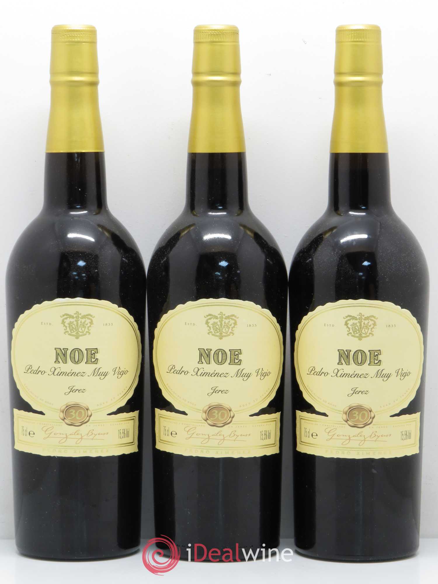 Espagne Jerez Gonzalez Byass Noé 30 ans Pedro Ximenez - Posten von 3 Flaschen - 0