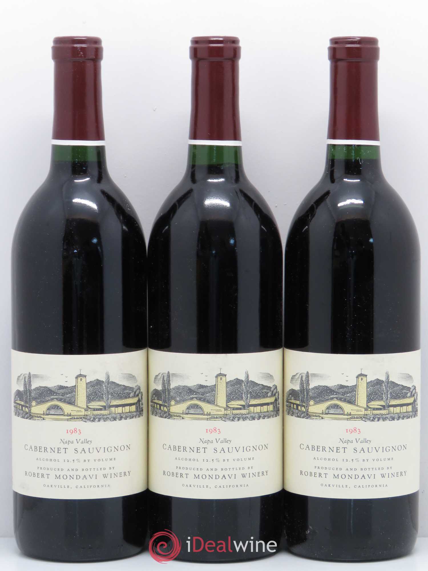 Cabernet Sauvignon Oakville Mondavi Winery 1983 - Lot de 3 bouteilles - 0