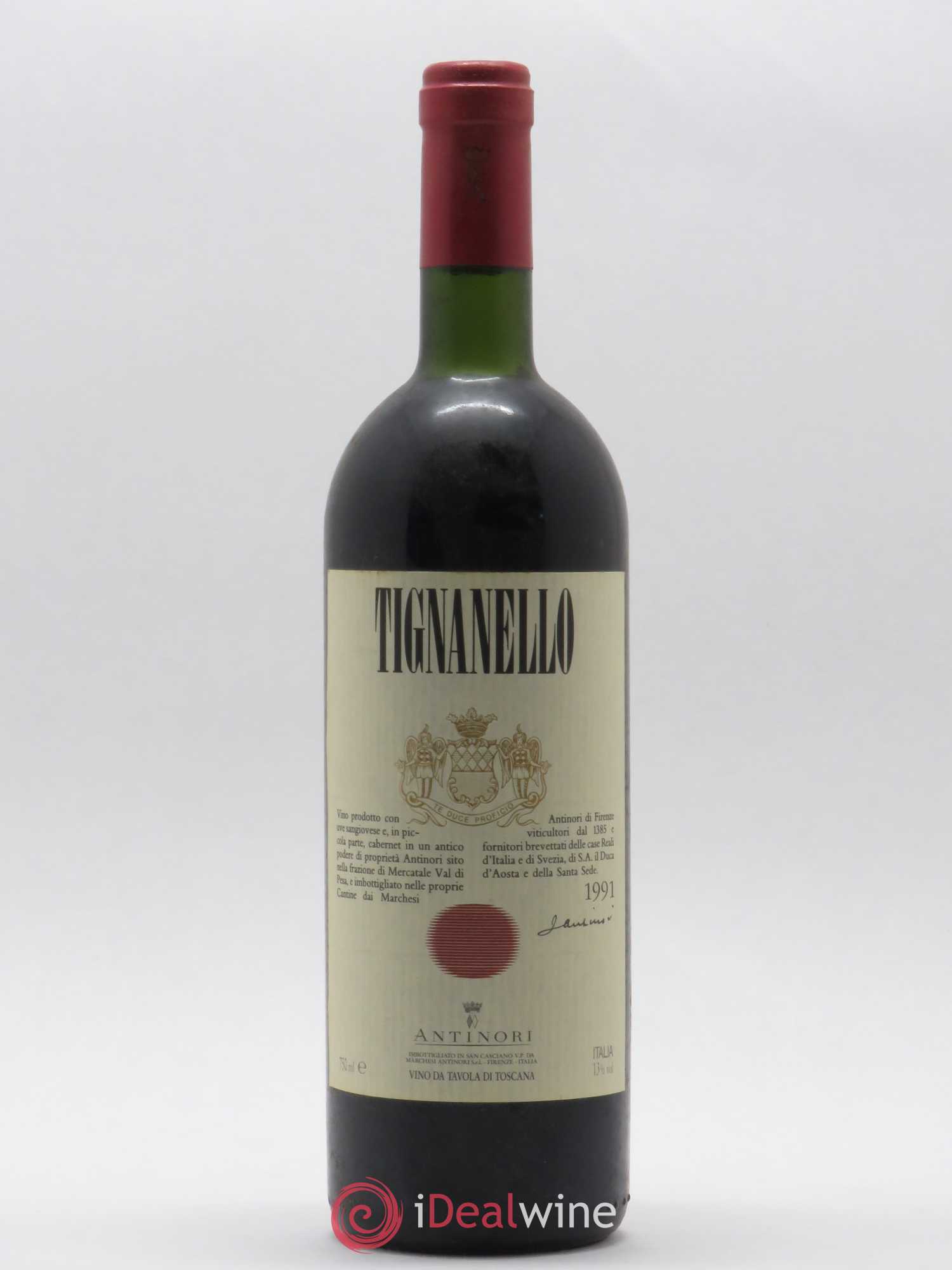 Toscana IGT Tignanello Tenuta Tignanello - Marchesi Antinori 1991 - Lot de 1 bouteille - 0
