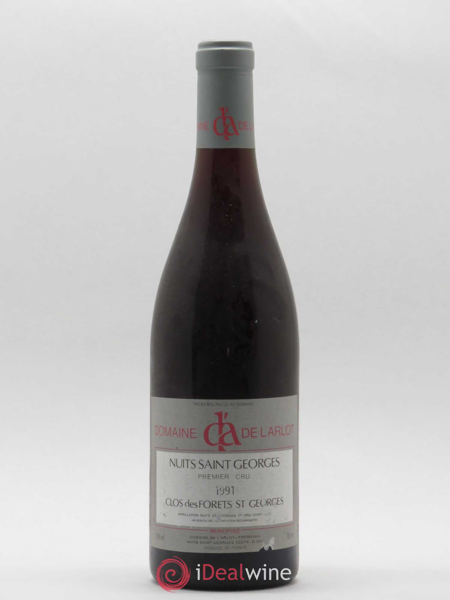 Nuits-Saint-Georges 1er Cru Clos des Forêts Saint-Georges Domaine de l'Arlot 1991 - Lot de 1 bouteille - 0