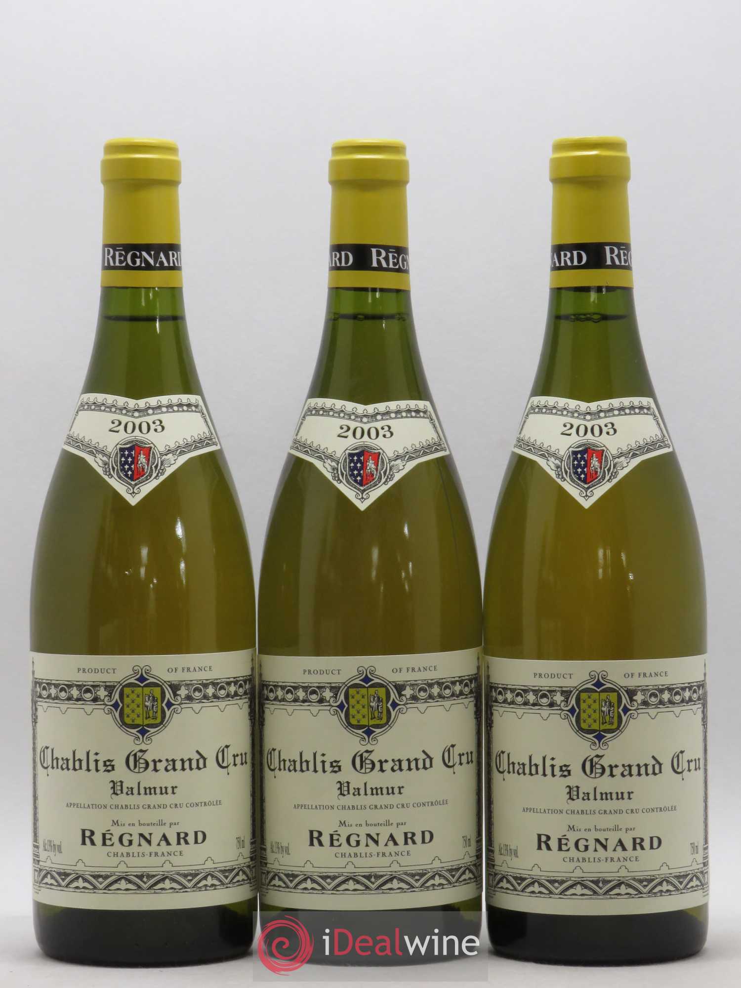 Chablis Grand Cru Valmur Maison Regnard 2003 - Posten von 3 Flaschen - 0