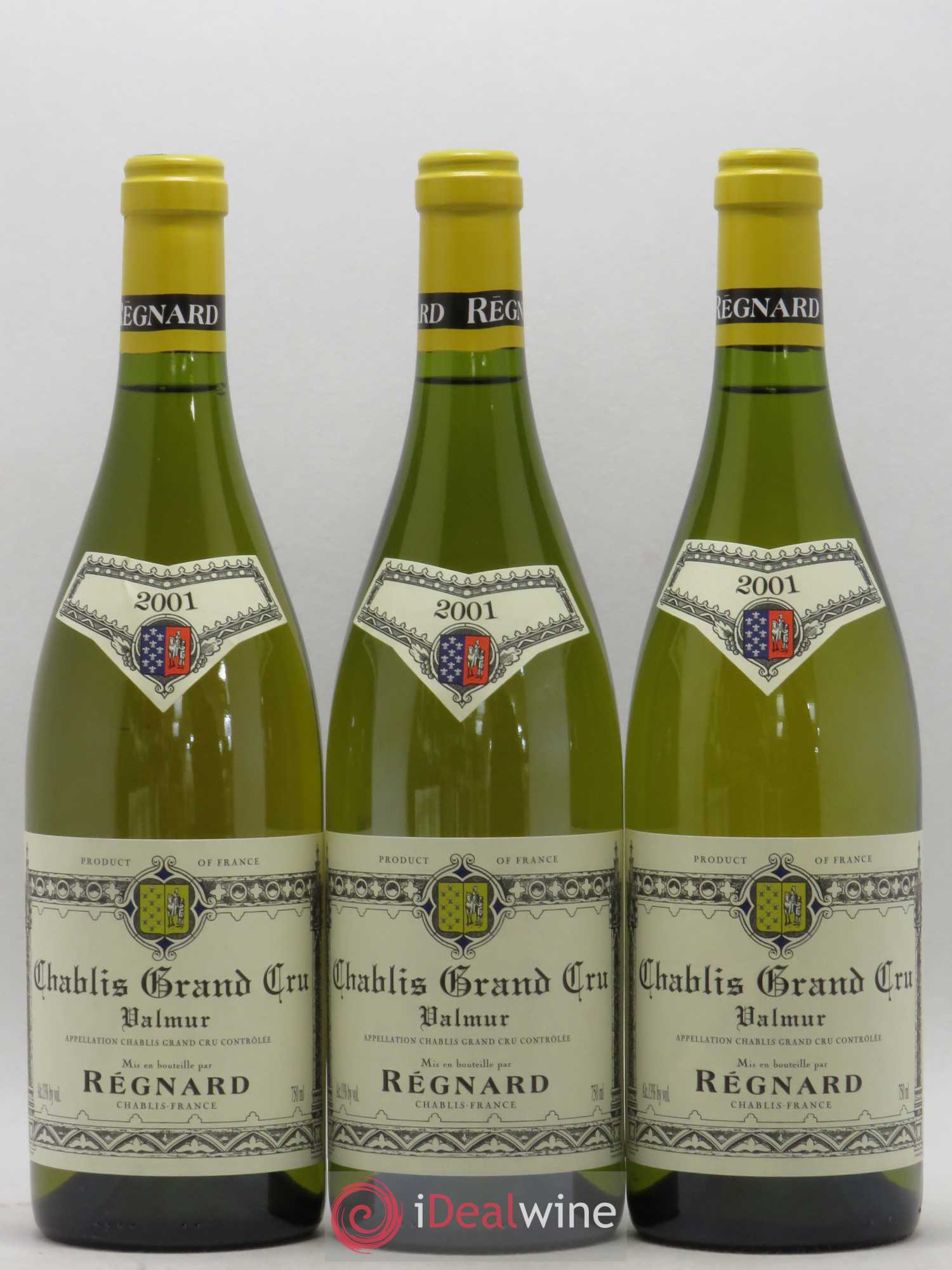Chablis Grand Cru Valmur Maison Regnard 2001 - Posten von 3 Flaschen - 0