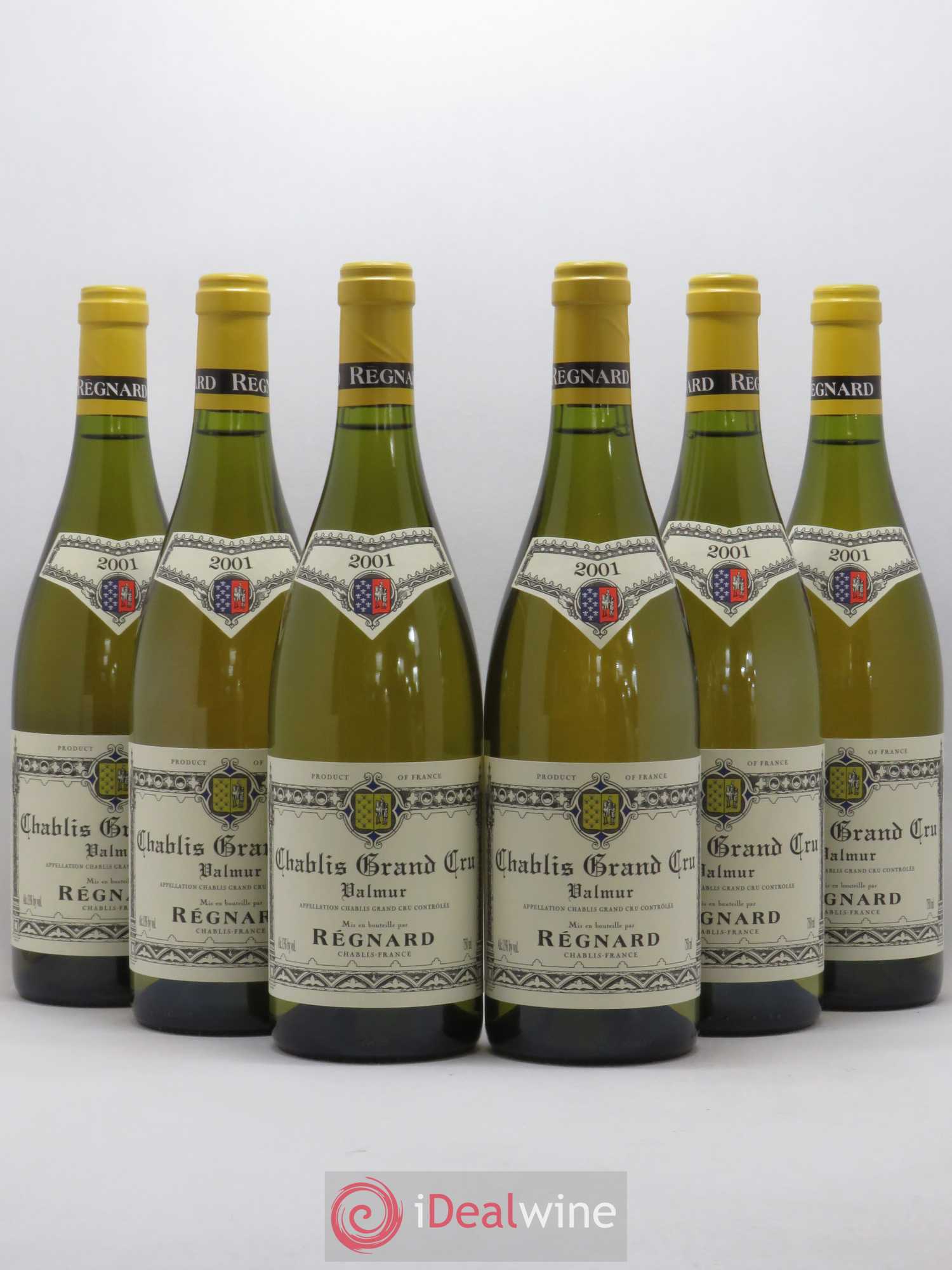 Chablis Grand Cru Valmur Régnard 2001 - Lot de 6 bouteilles - 0