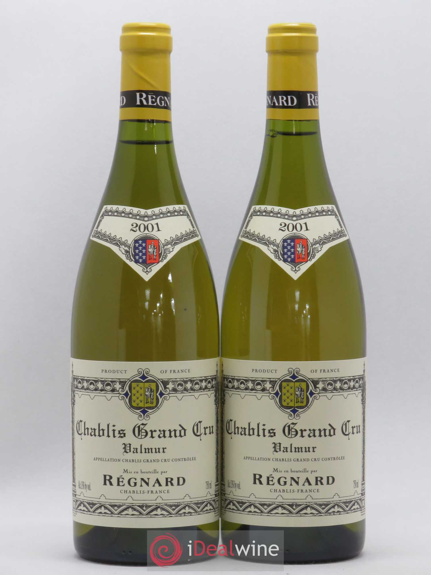 Chablis Grand Cru Valmur Régnard 2001 - Lot de 2 bouteilles - 0