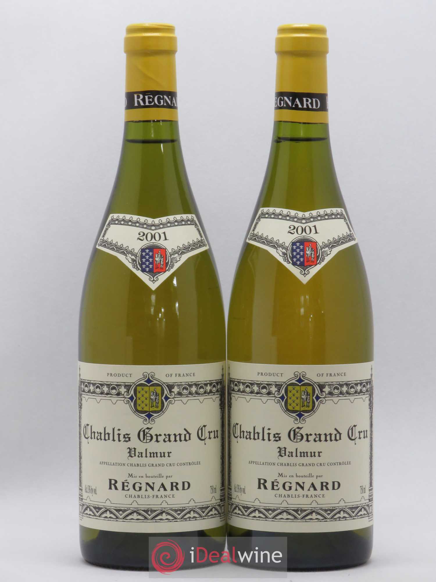 Chablis Grand Cru Valmur Régnard 2001 - Lot de 2 bouteilles - 0