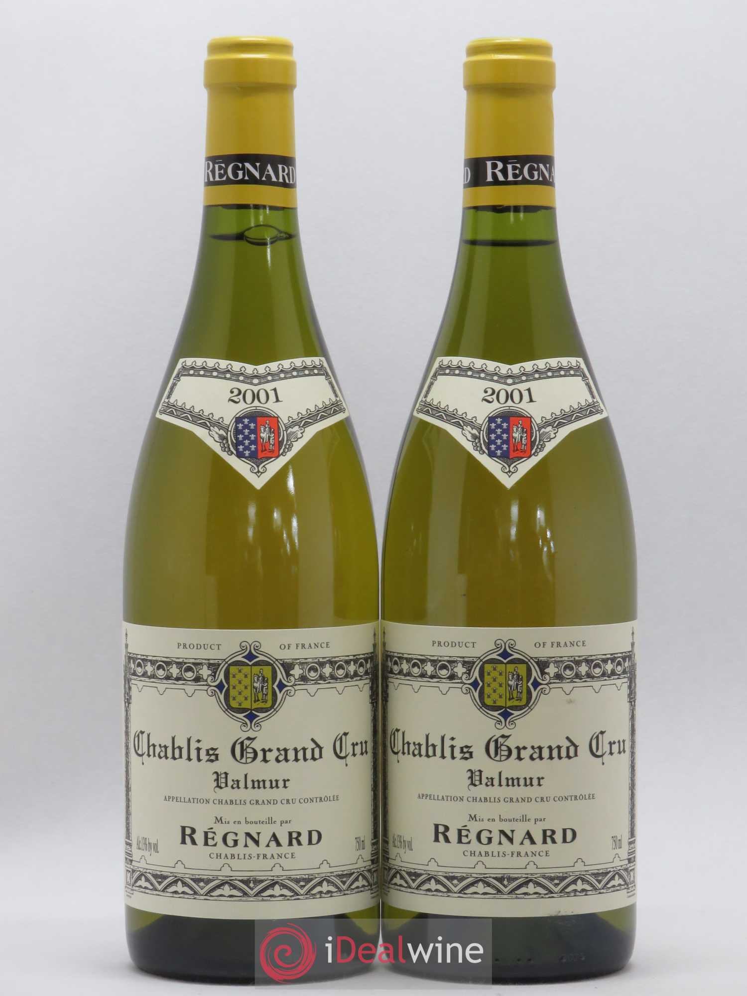 Chablis Grand Cru Valmur Régnard 2001 - Lot de 2 bouteilles - 0