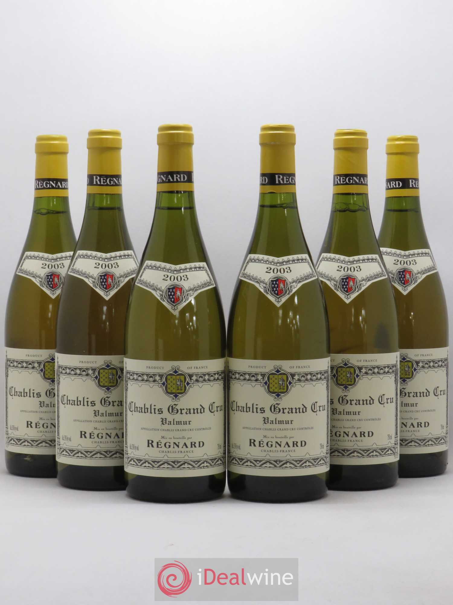 Chablis Grand Cru Valmur Régnard 2003 - Lot de 6 bouteilles - 0