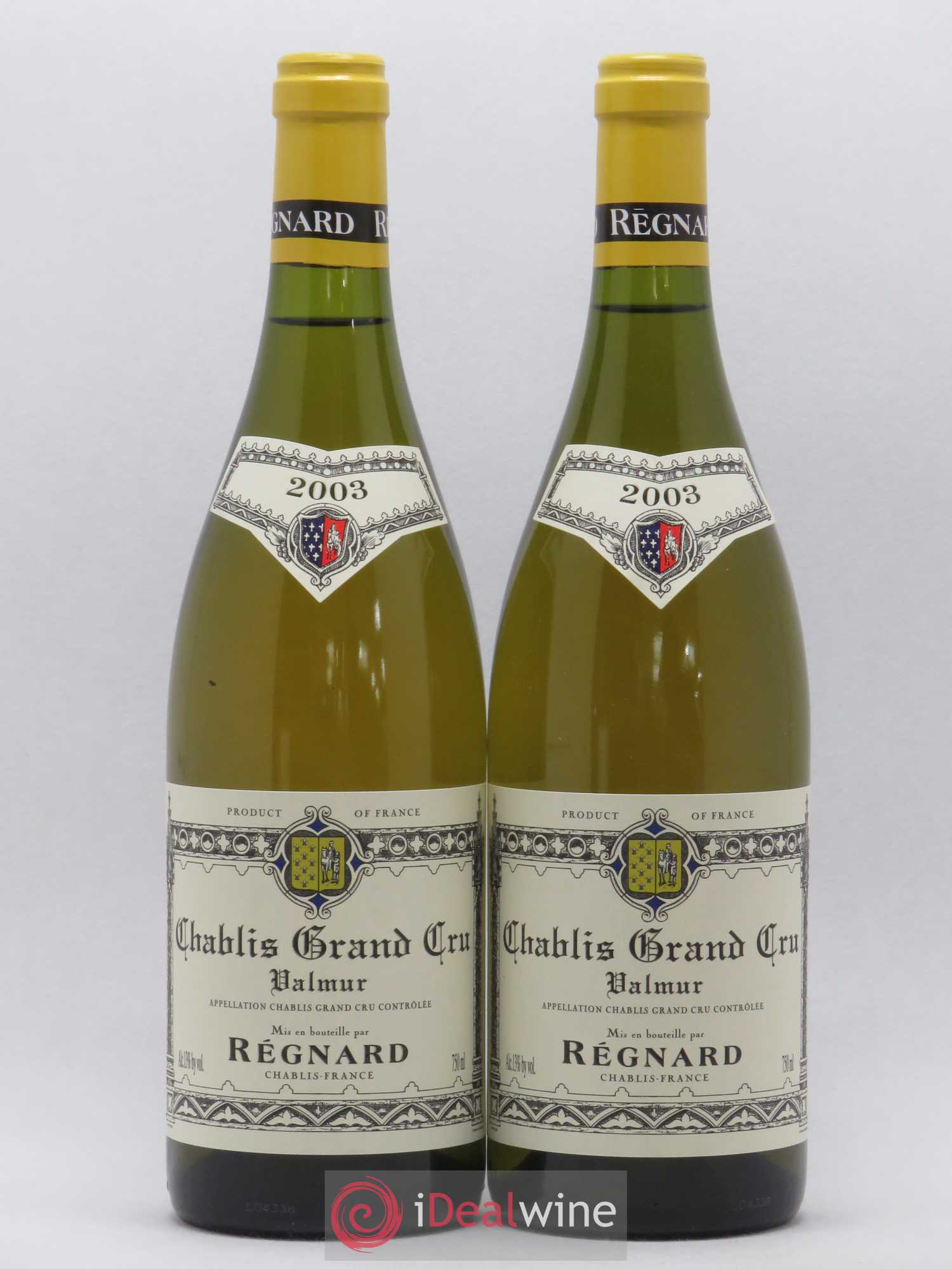 Chablis Grand Cru Valmur Régnard 2003 - Lot de 2 bouteilles - 0