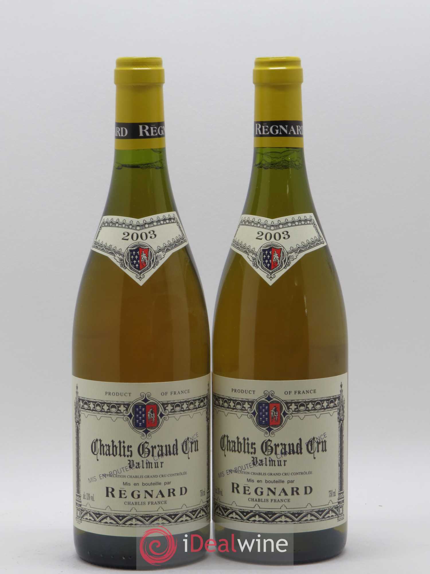 Chablis Grand Cru Valmur Regnard 2003 - Lot de 2 bouteilles - 0