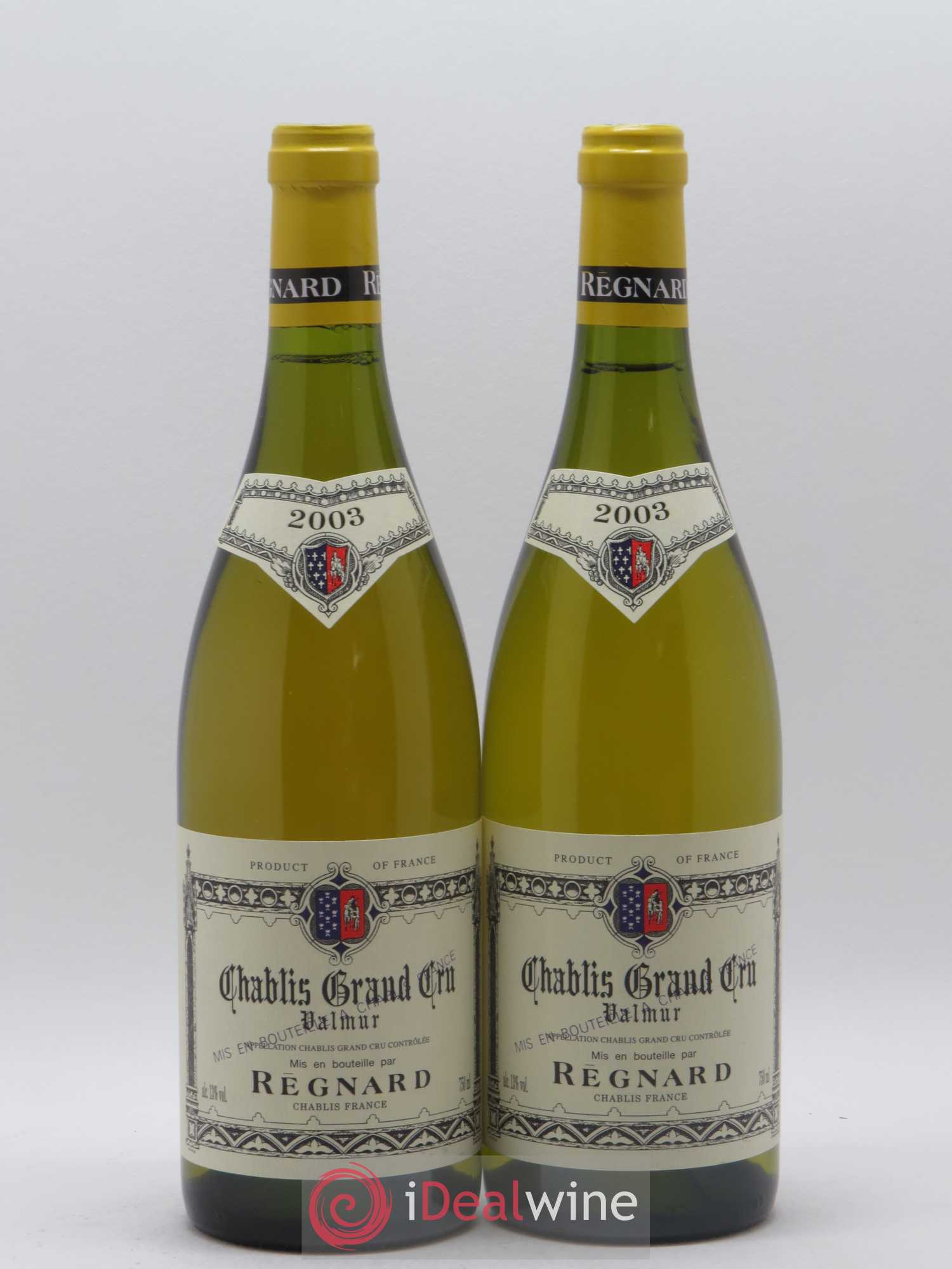 Chablis Grand Cru Valmur Regnard 2003 - Lot de 2 bouteilles - 0