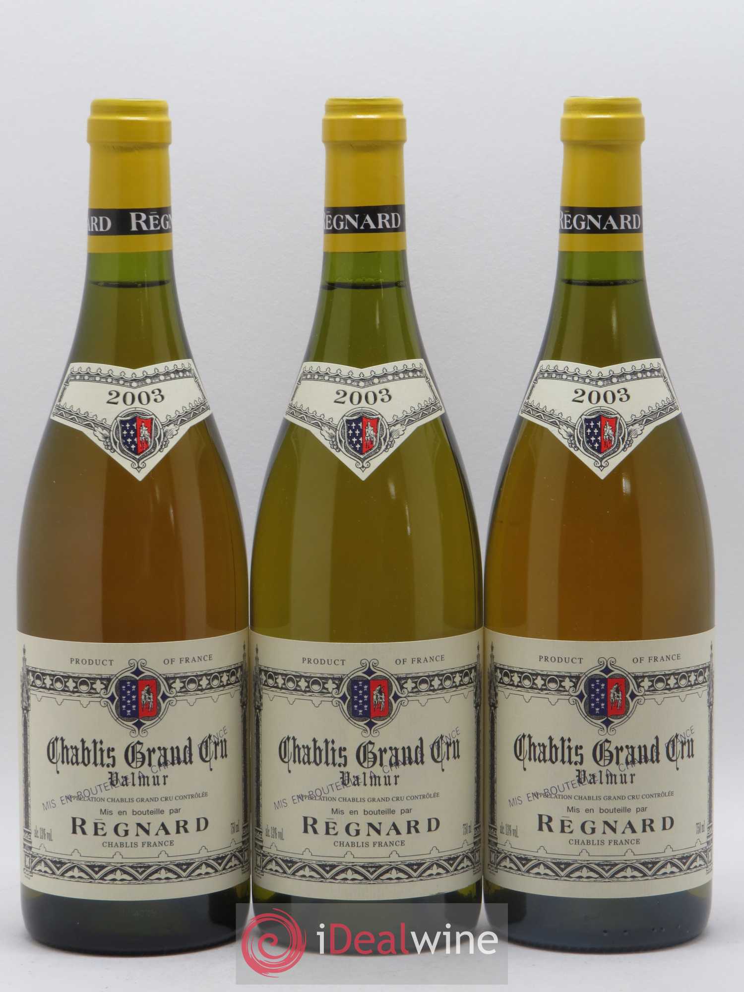 Chablis Grand Cru Valmur Regnard 2003 - Lot de 3 bouteilles - 0