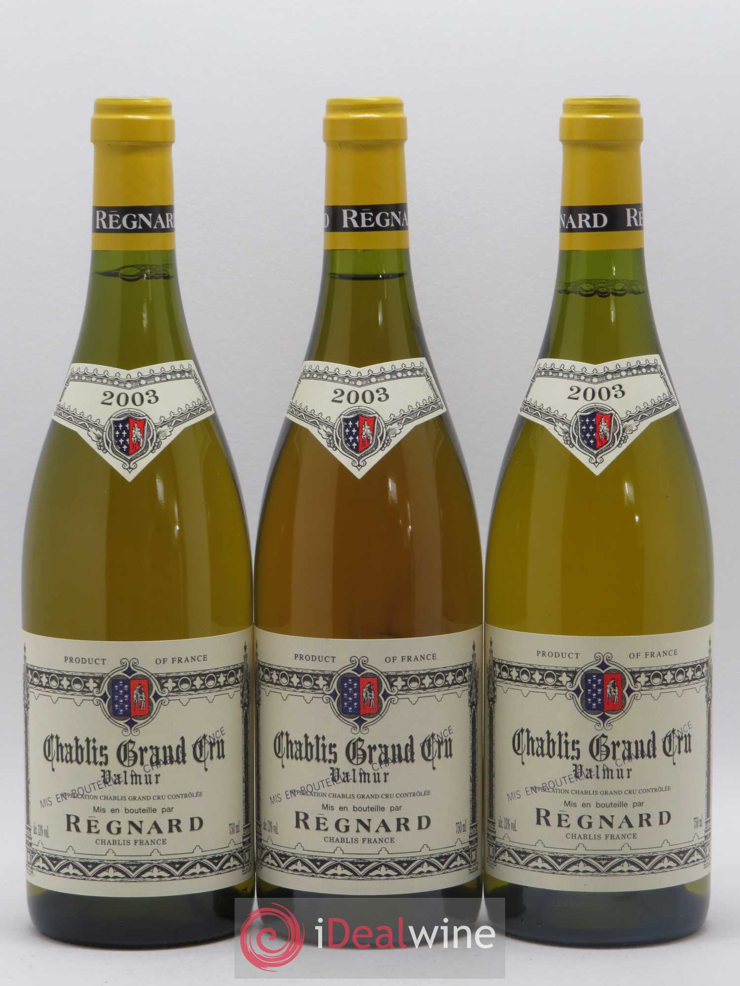 Chablis Grand Cru Valmur Regnard 2003 - Lot de 3 bouteilles - 0