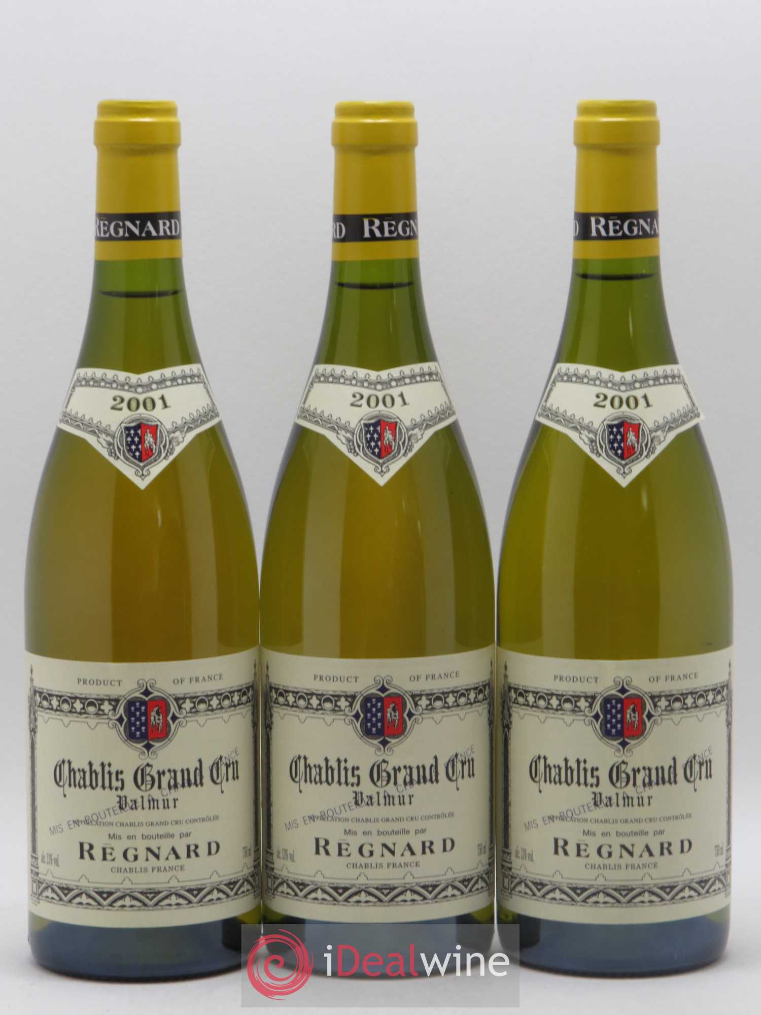 Chablis Grand Cru Valmur Regnard 2001 - Lot de 3 bouteilles - 0