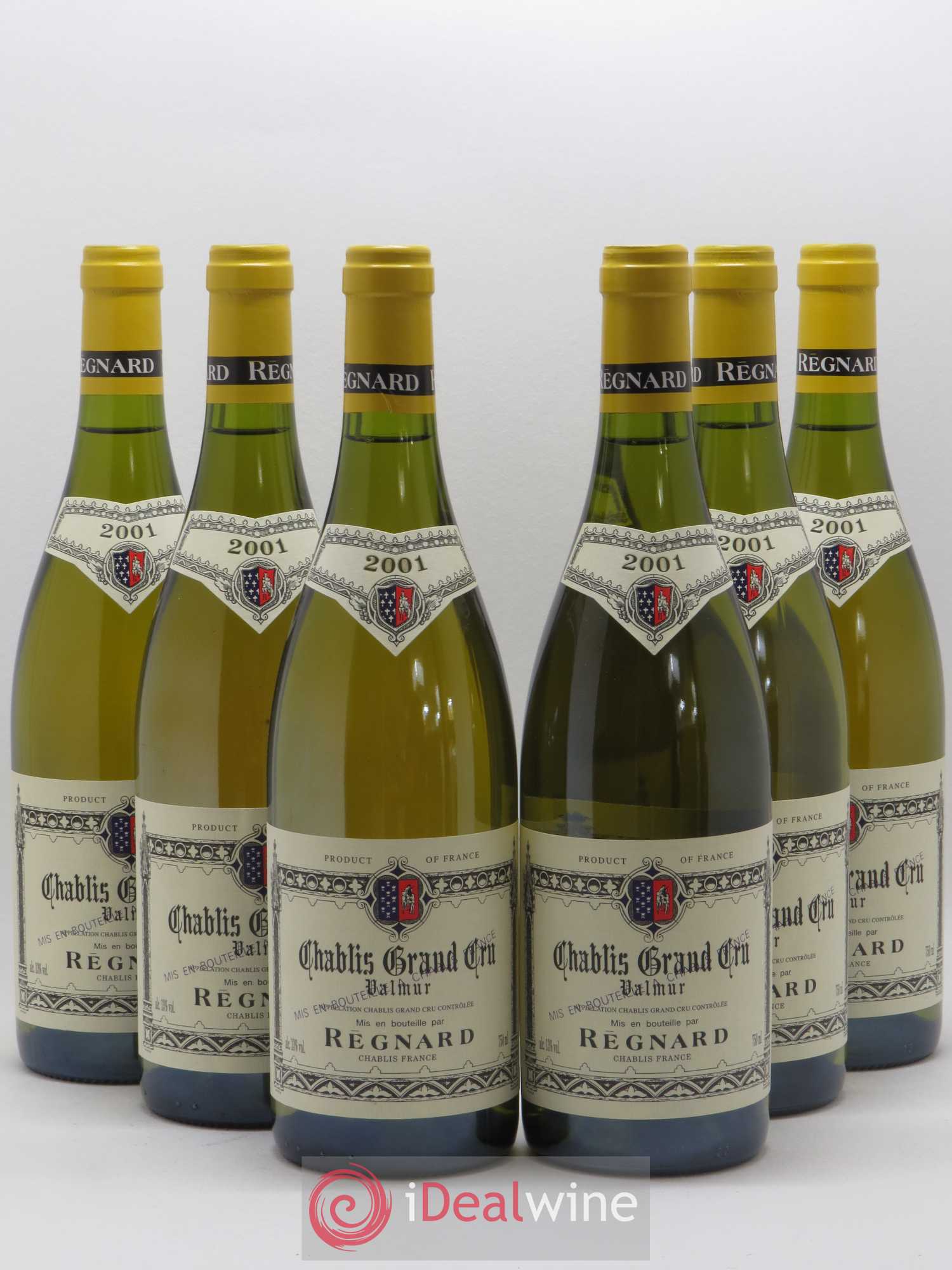 Chablis Grand Cru Valmur Regnard 2001 - Lot de 6 bouteilles - 0