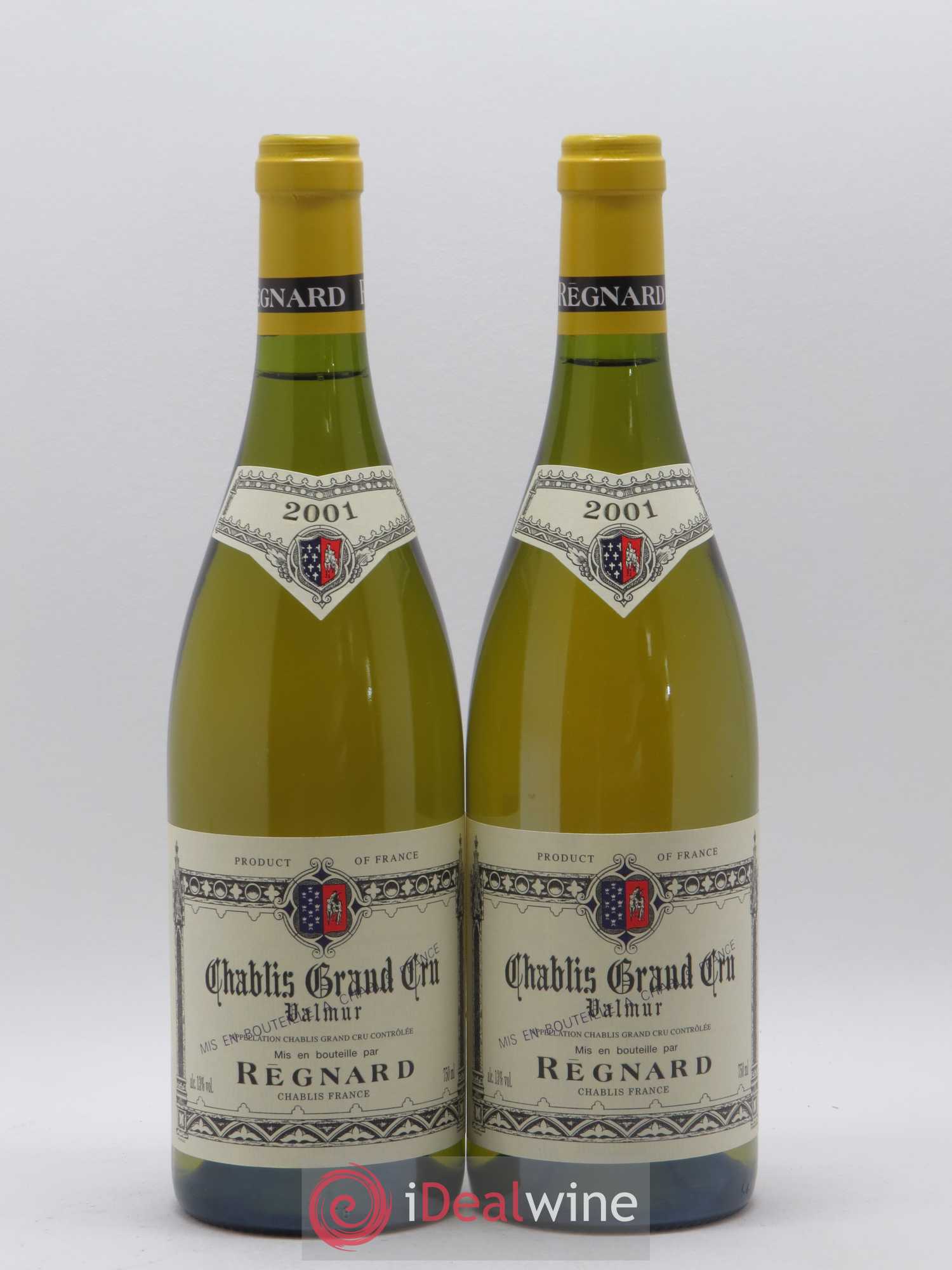 Chablis Grand Cru Valmur Regnard 2001 - Lot de 2 bouteilles - 0