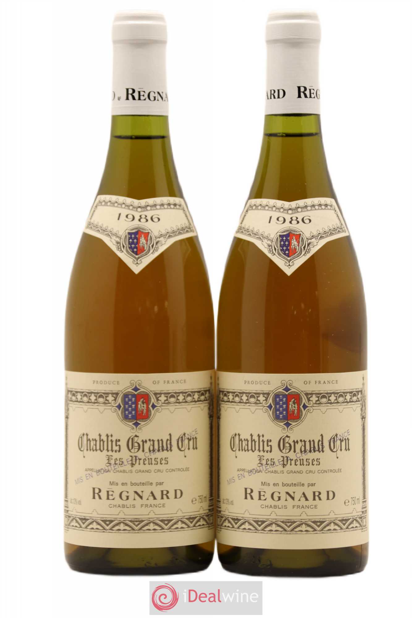 Chablis Grand Cru Les Preuses Regnard 1986 - Posten von 2 Flaschen - 0