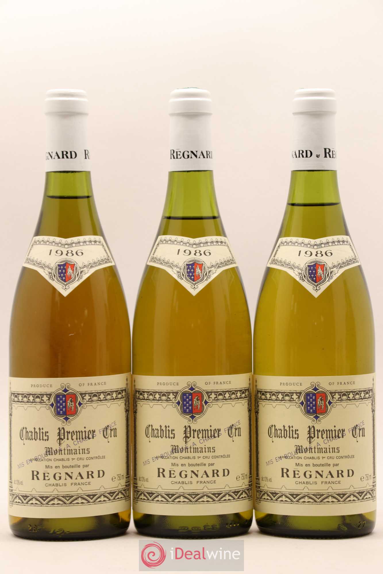 Chablis 1er Cru Montmains Regnard 1986 - Posten von 6 Flaschen - 2