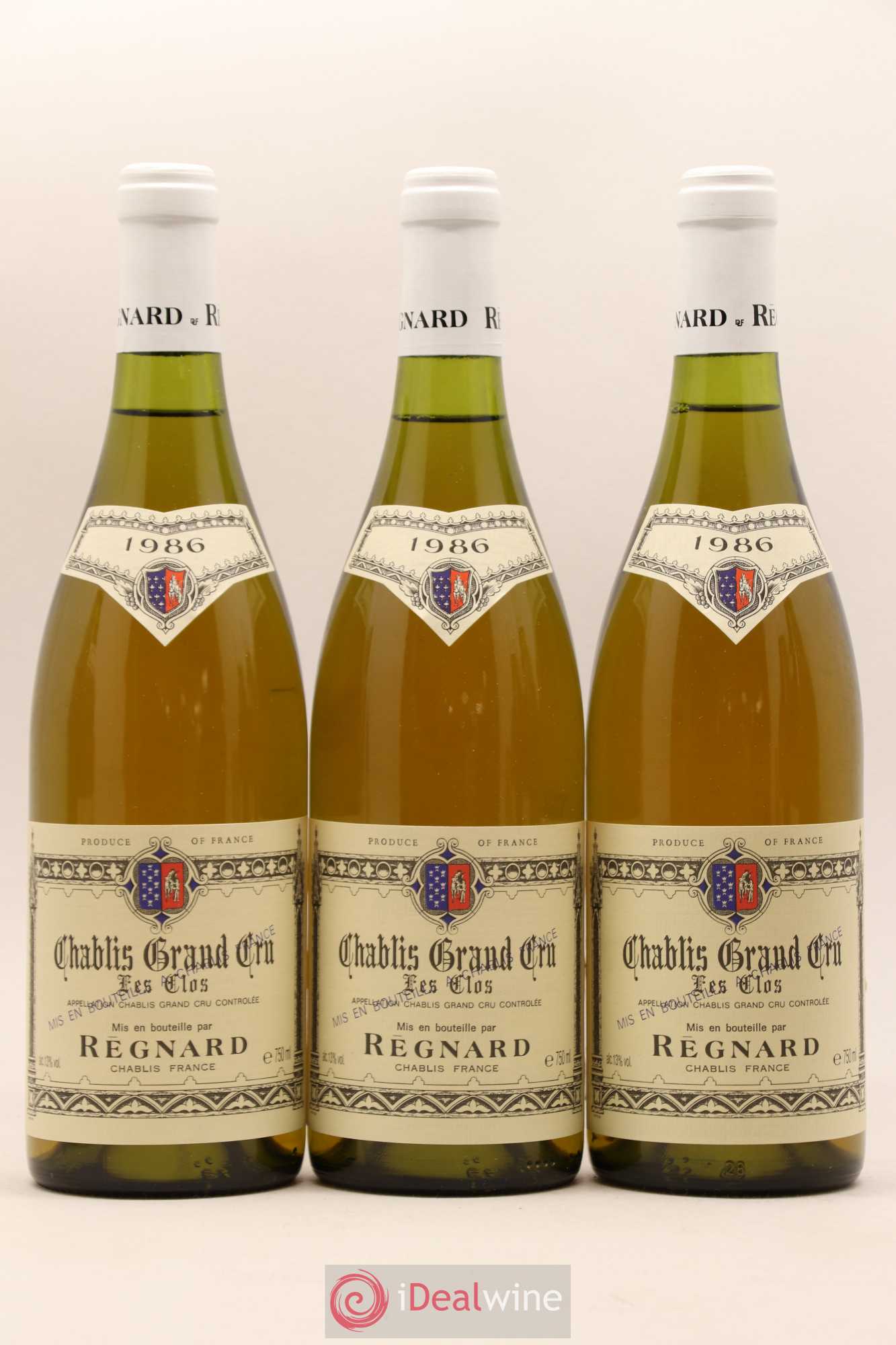 Chablis Grand Cru Les Clos Regnard 1986 - Posten von 6 Flaschen - 1