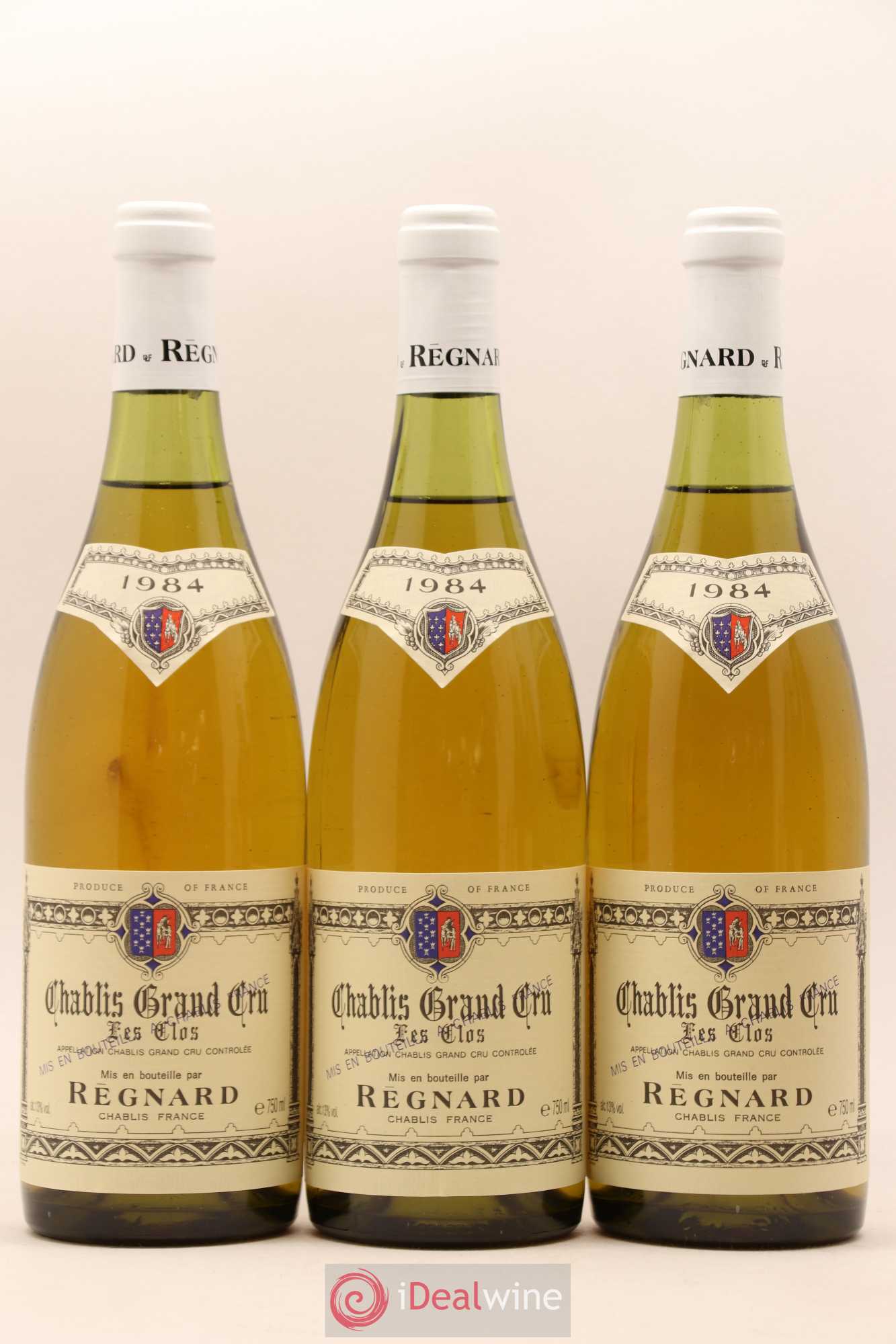 Chablis Grand Cru Les Clos Regnard 1984 - Posten von 5 Flaschen - 1