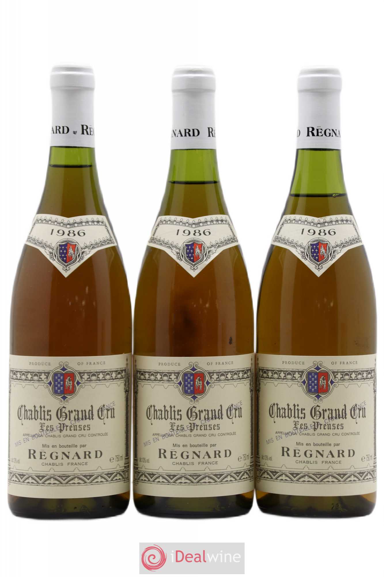 Chablis Grand Cru Les Preuses Regnard 1986 - Posten von 3 Flaschen - 0