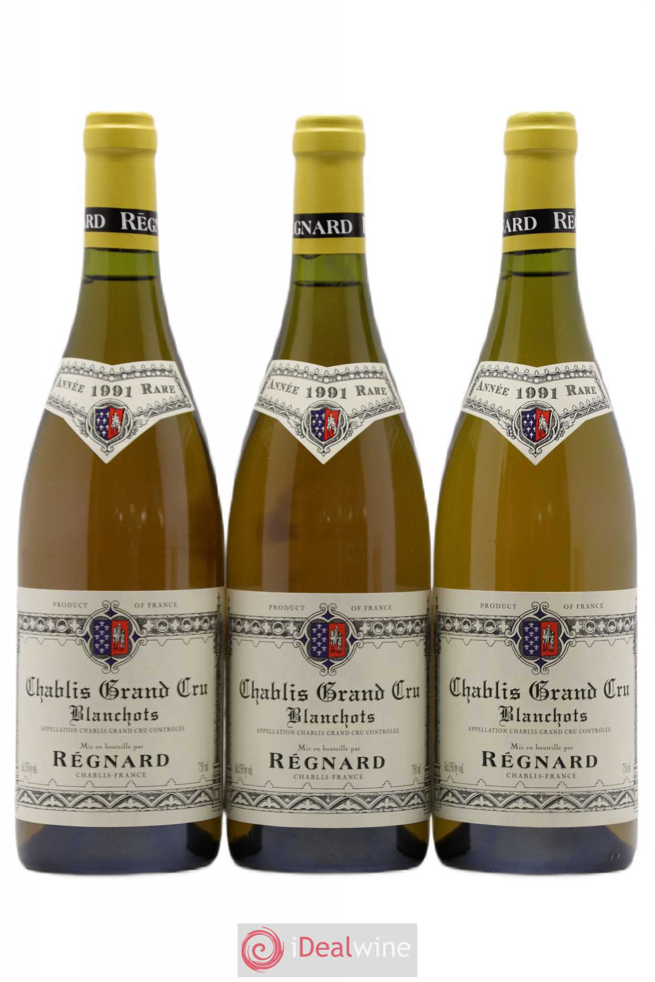 Chablis Grand Cru Blanchots Regnard 1991 - Posten von 3 Flaschen - 0