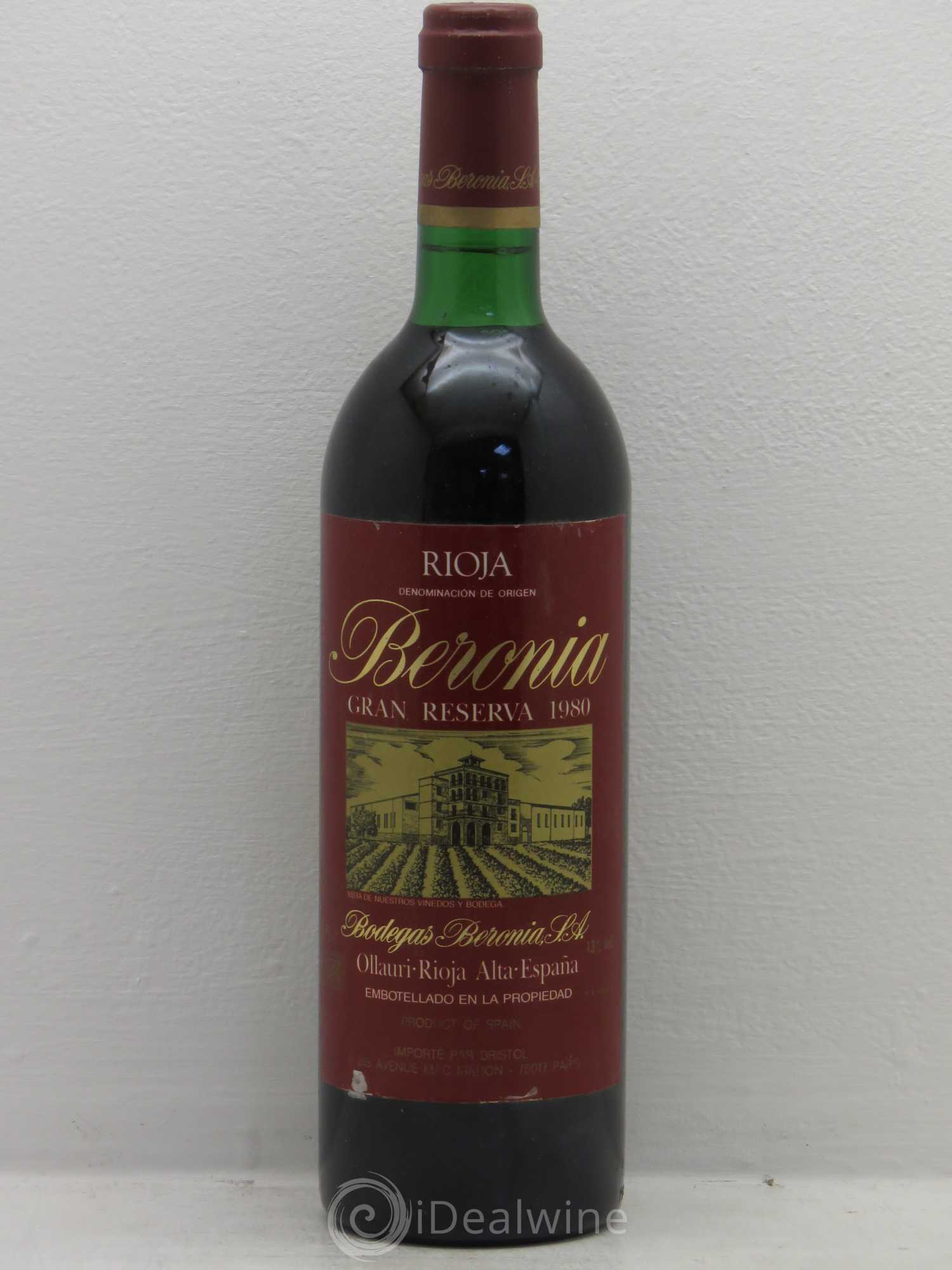 Rioja DOCA Gran Reserva Beronia 1980 - Lotto di 1 bottiglia - 0