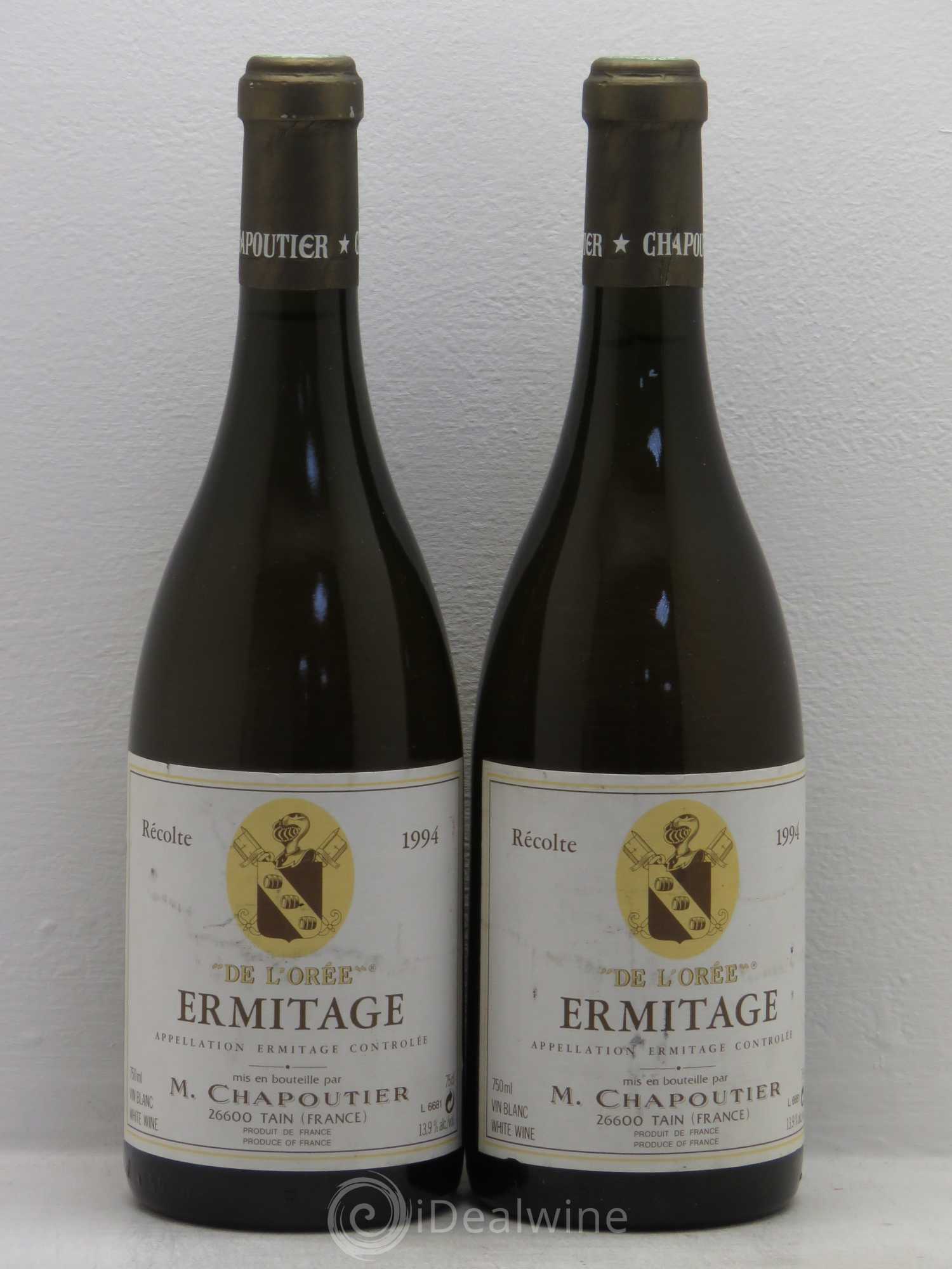 Hermitage Ermitage de l'Orée Chapoutier 1994 - Posten von 2 Flaschen - 0