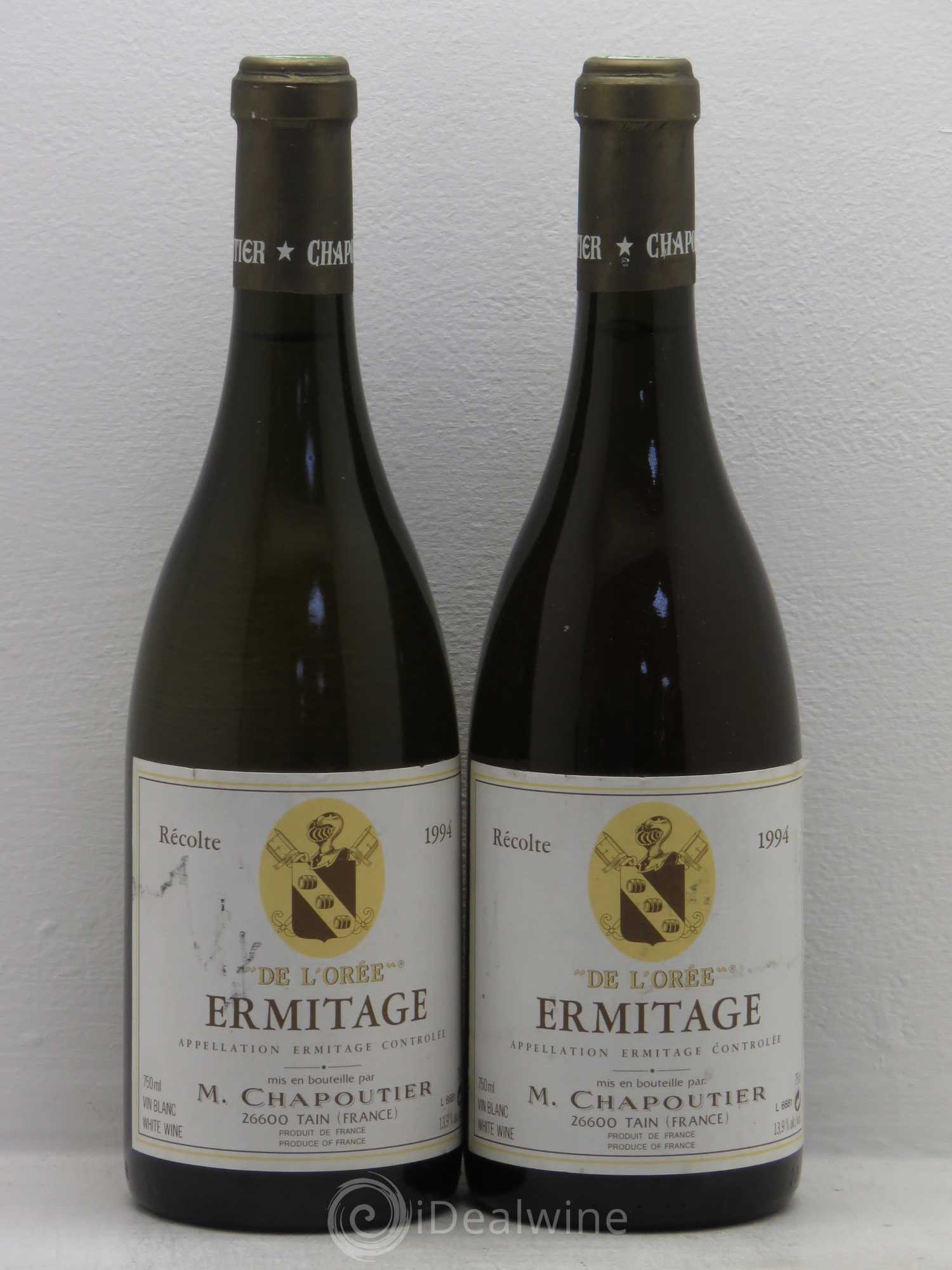 Hermitage Ermitage de l'Orée Chapoutier 1994 - Lot de 2 bouteilles - 0