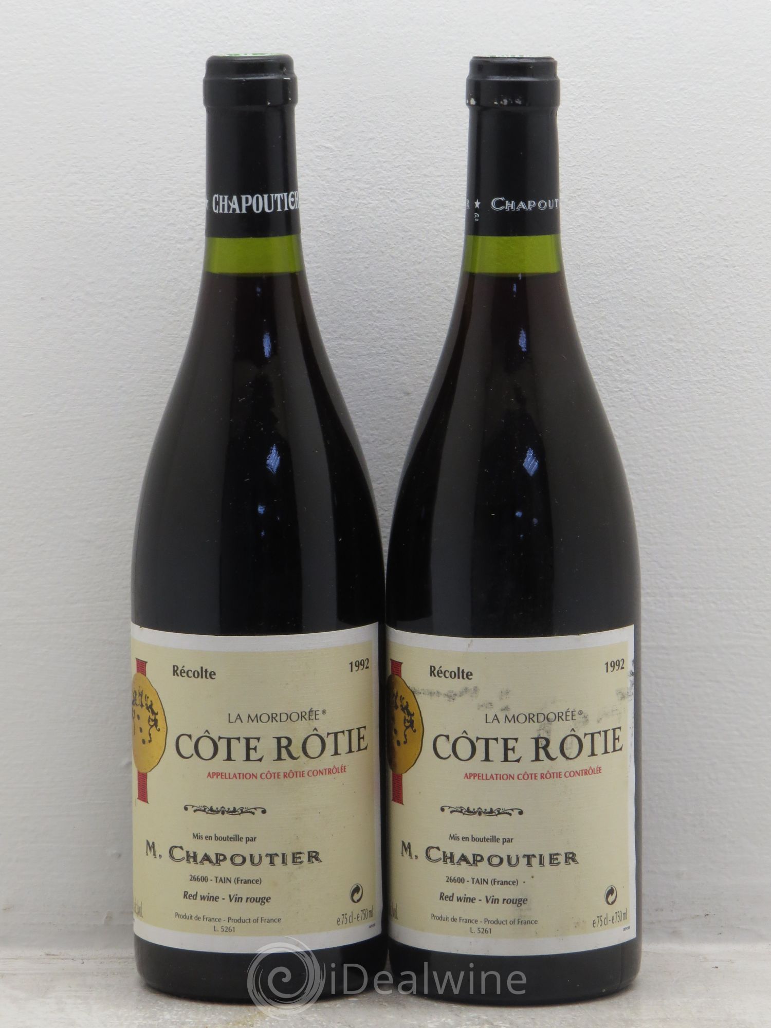 Côte-Rôtie La Mordorée Chapoutier 1992 - Lot de 2 bouteilles - 0