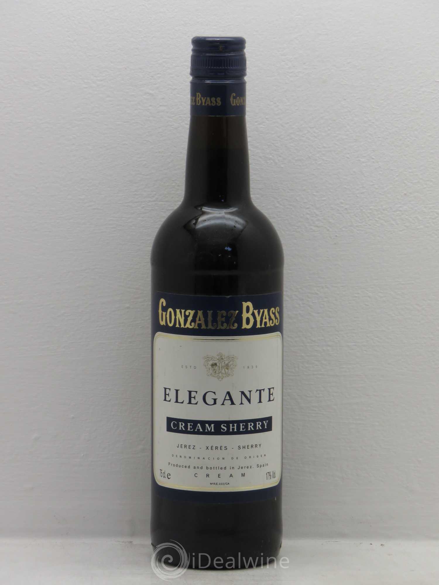 Divers Gonzalez Byass Cream Sherry Elegante (sans prix de réserve) - Posten von 1 Flasche - 0
