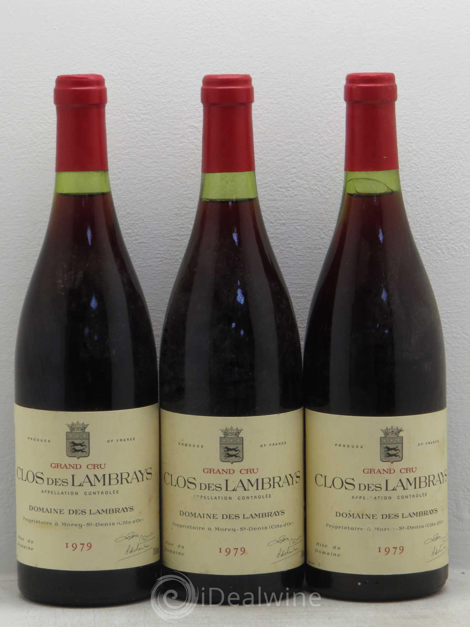 Clos des Lambrays Grand Cru Domaine des Lambrays 1979 - Lot de 3 bouteilles - 0