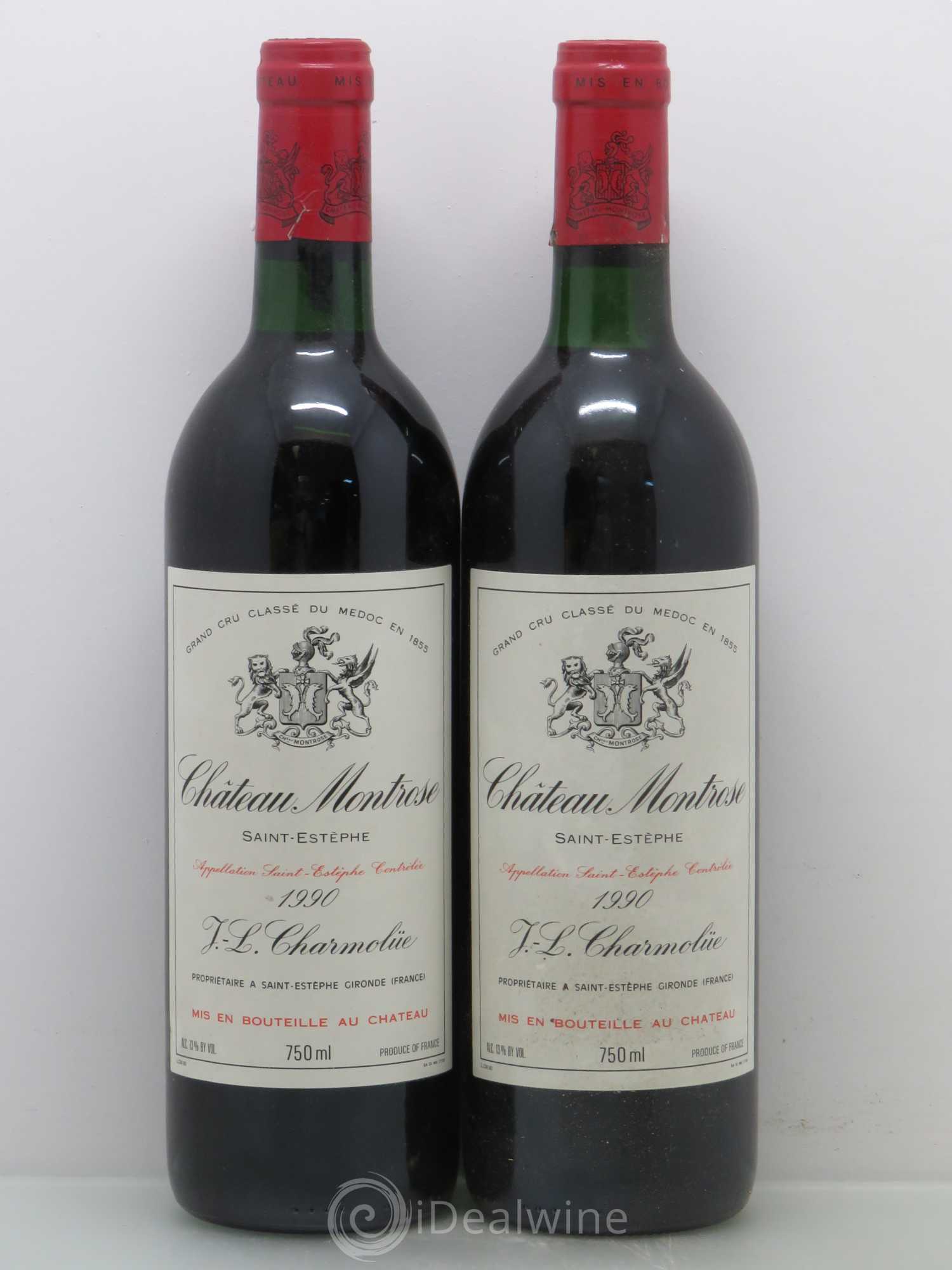 Château Montrose 2ème Grand Cru Classé 1990 - Lot de 2 bouteilles - 0