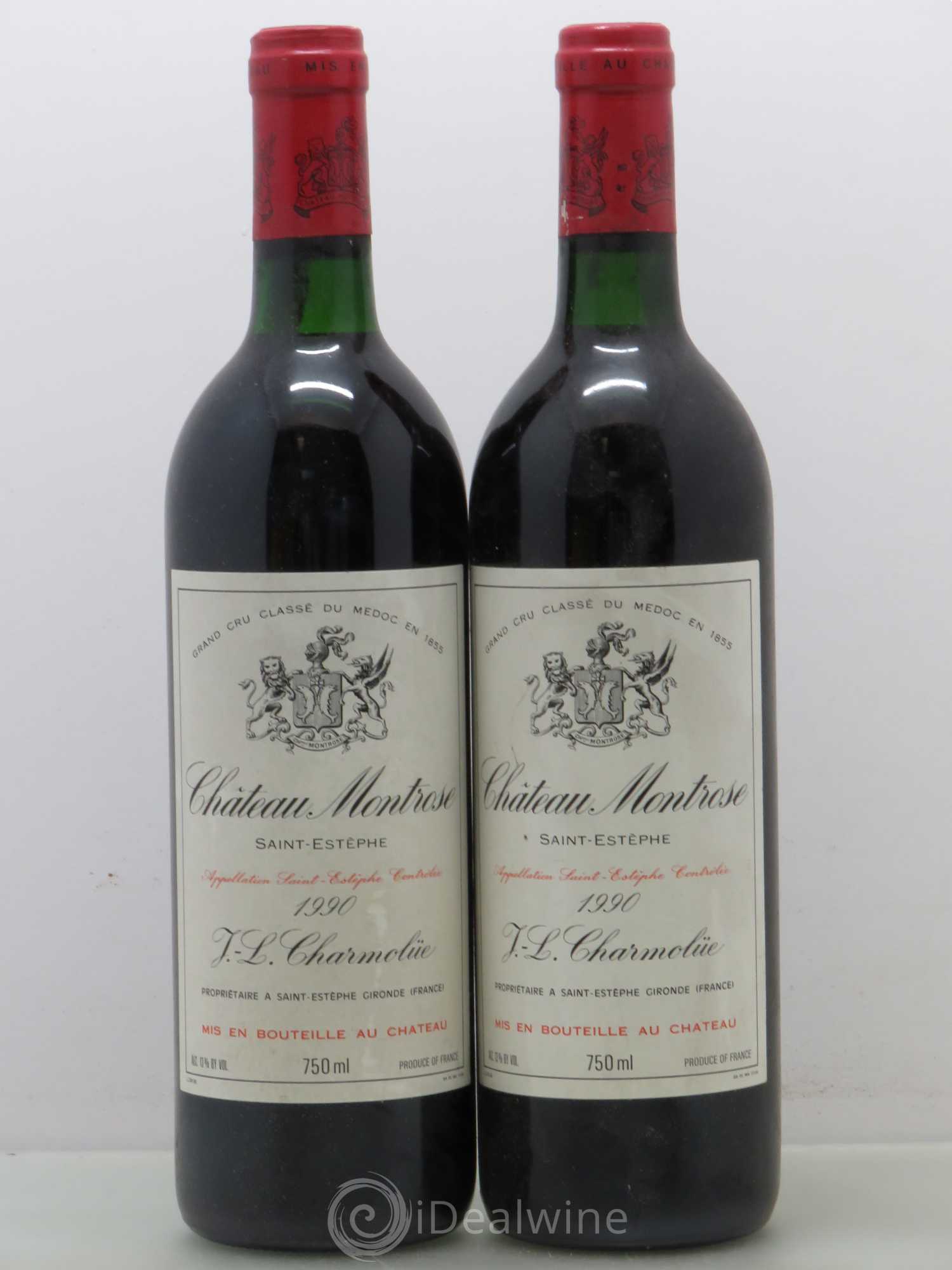 Château Montrose 2ème Grand Cru Classé 1990 - Lot de 2 bouteilles - 0