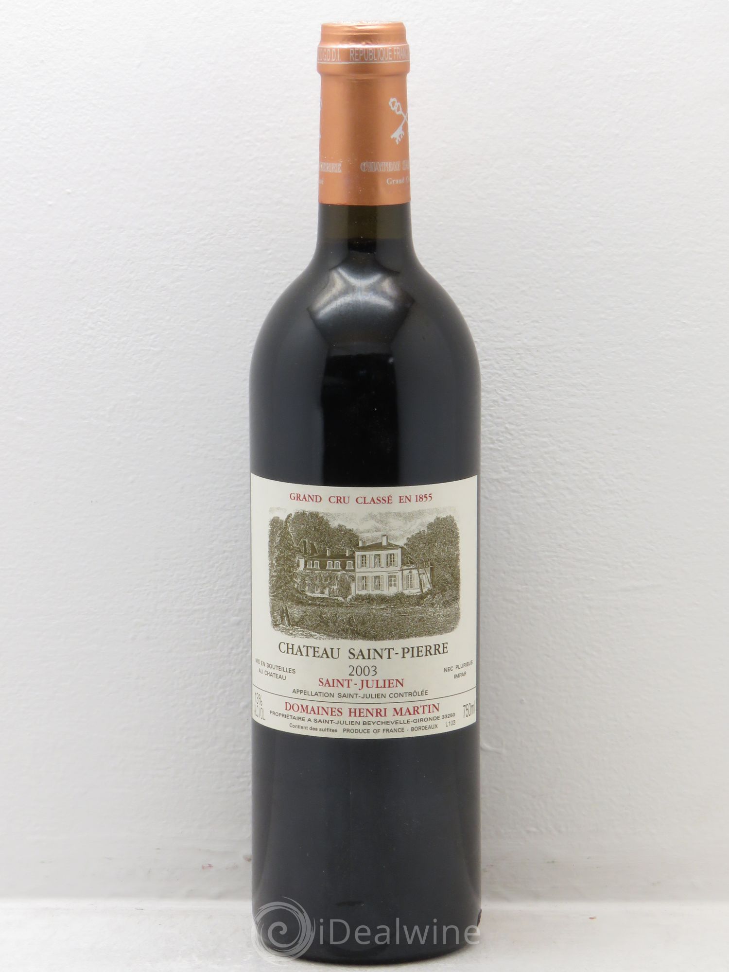 Château Saint-Pierre 4ème Grand Cru Classé 2003 - Lot de 12 bouteilles - 0