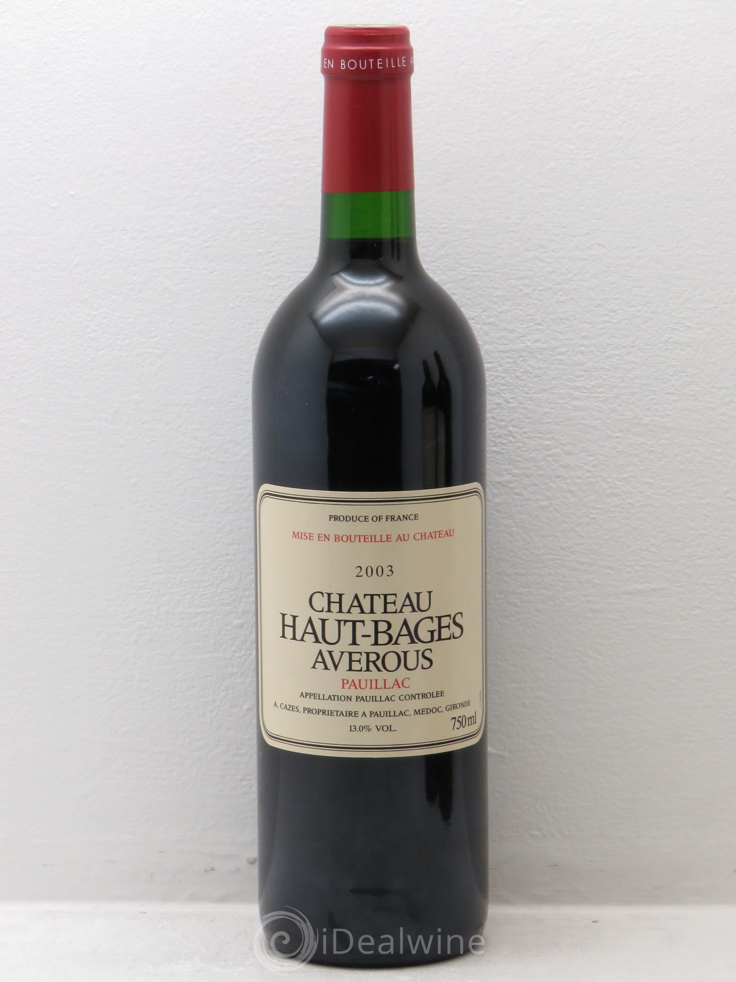 Château Haut Bages Averous Cru Bourgeois 2003 - Lot de 12 bouteilles - 0