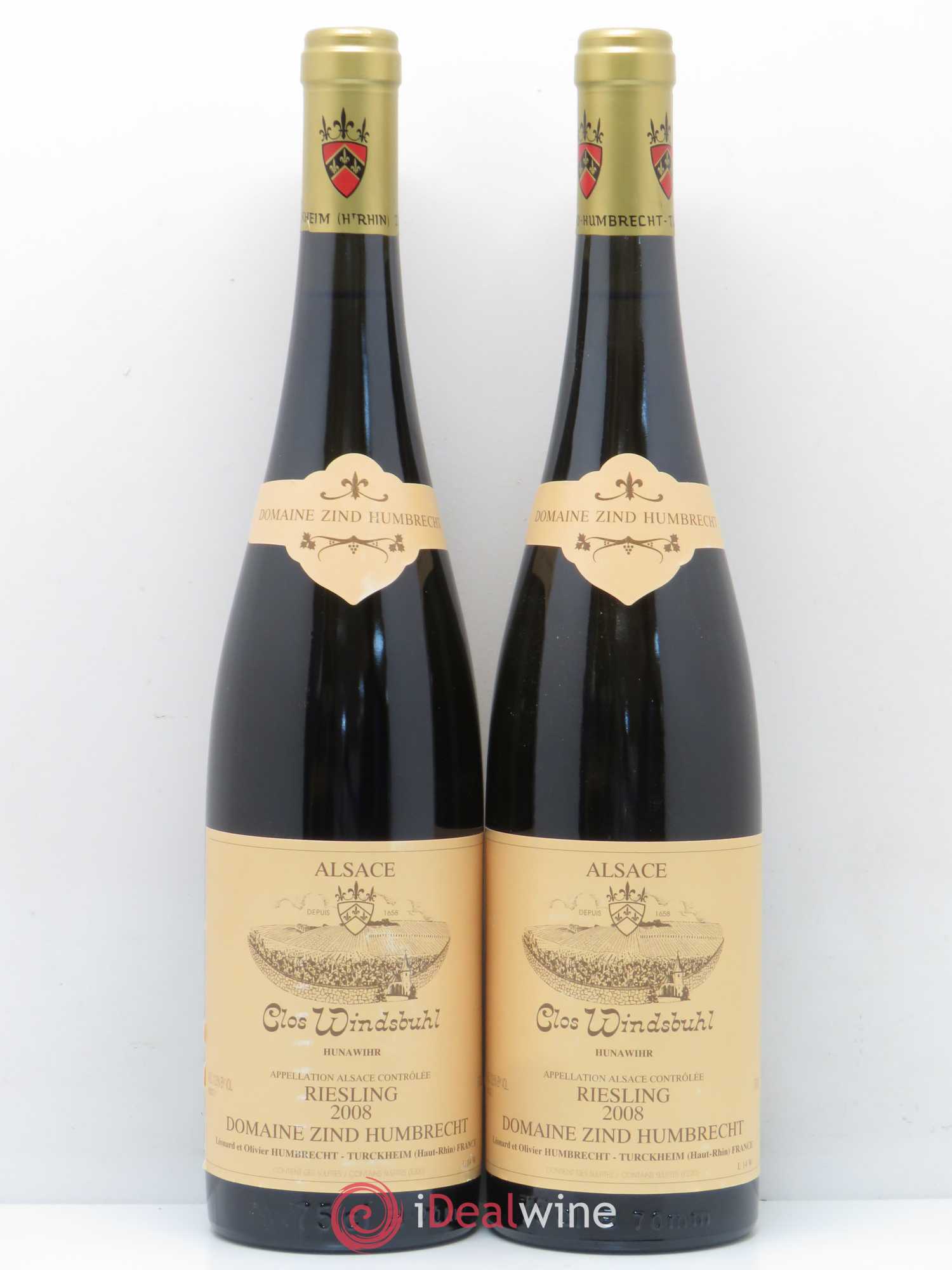 Alsace Riesling Clos Windsbuhl Zind-Humbrecht (Domaine) 2008 - Lot de 2 bouteilles - 0