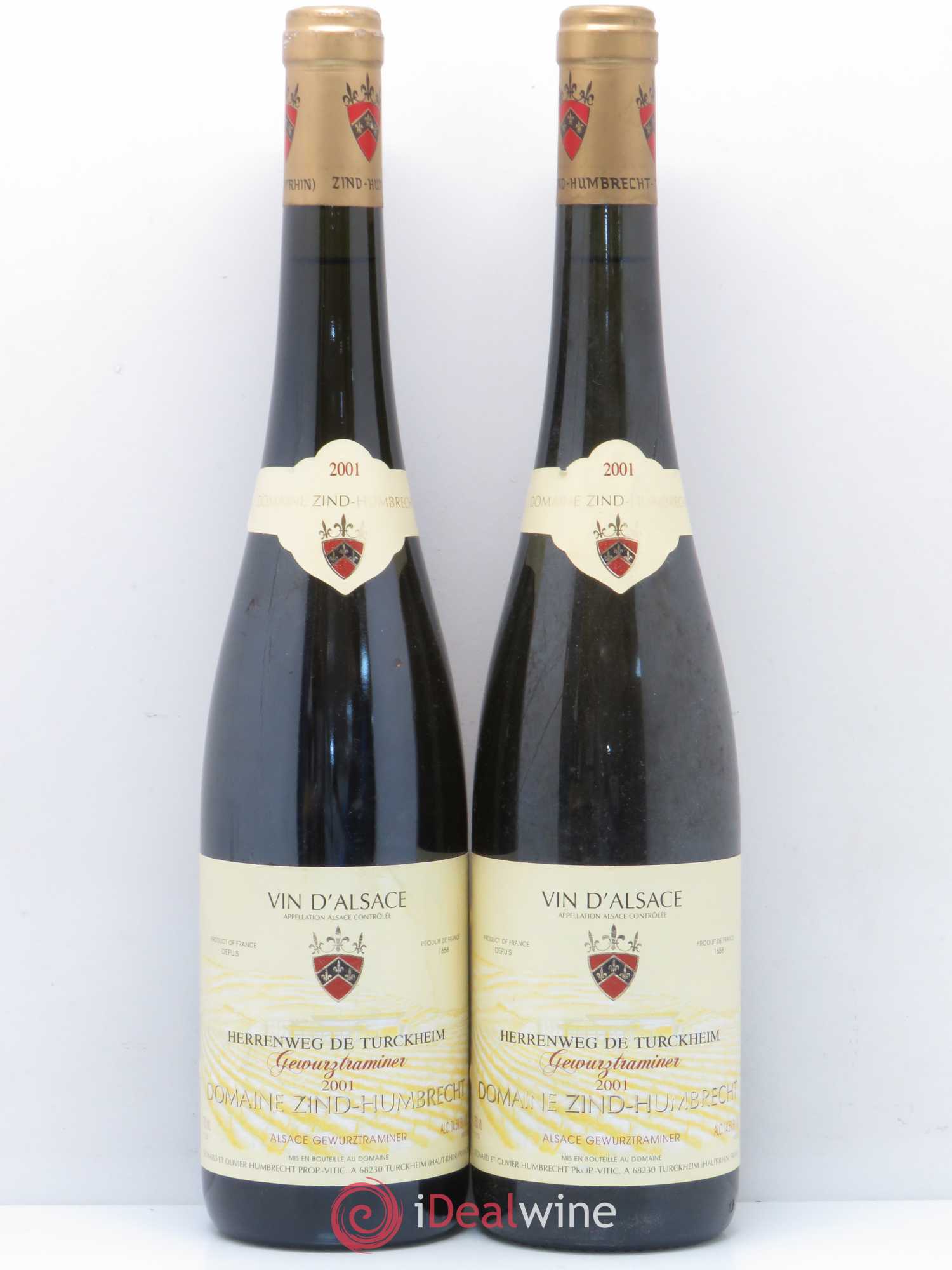 Alsace Gewurztraminer Herrenweg de Turckheim Zind-Humbrecht (Domaine) 2001 - Lot de 2 bouteilles - 0