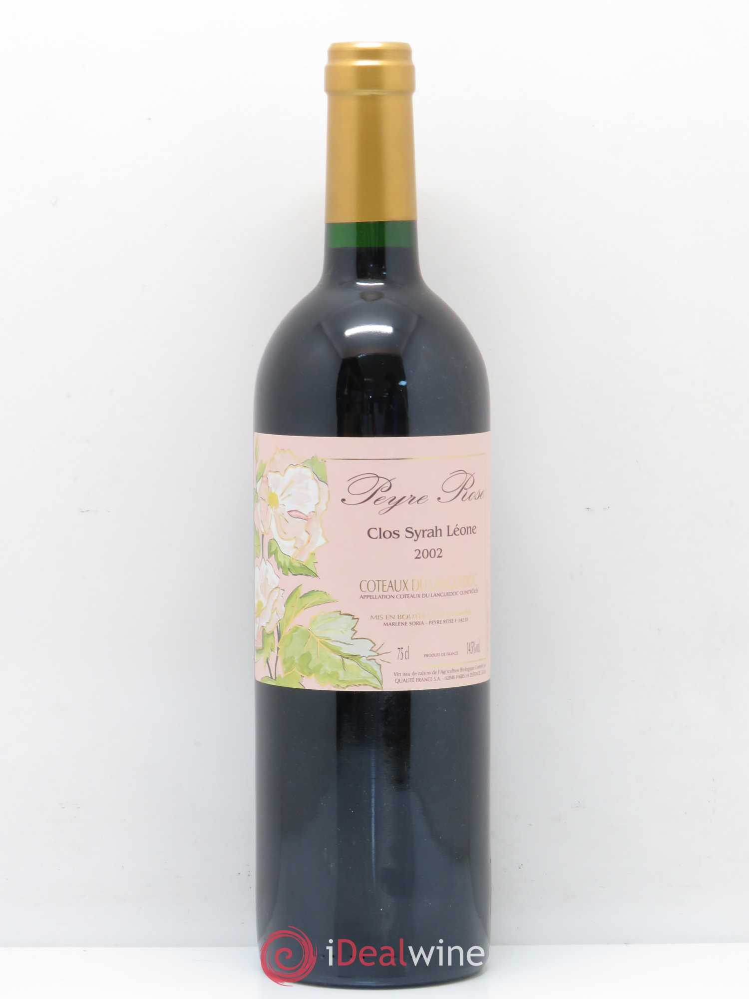 Coteaux du Languedoc Domaine Peyre Rose Belle Léone (anciennement Syrah Léone) Marlène Soria 2002 - Lot de 1 bouteille - 0