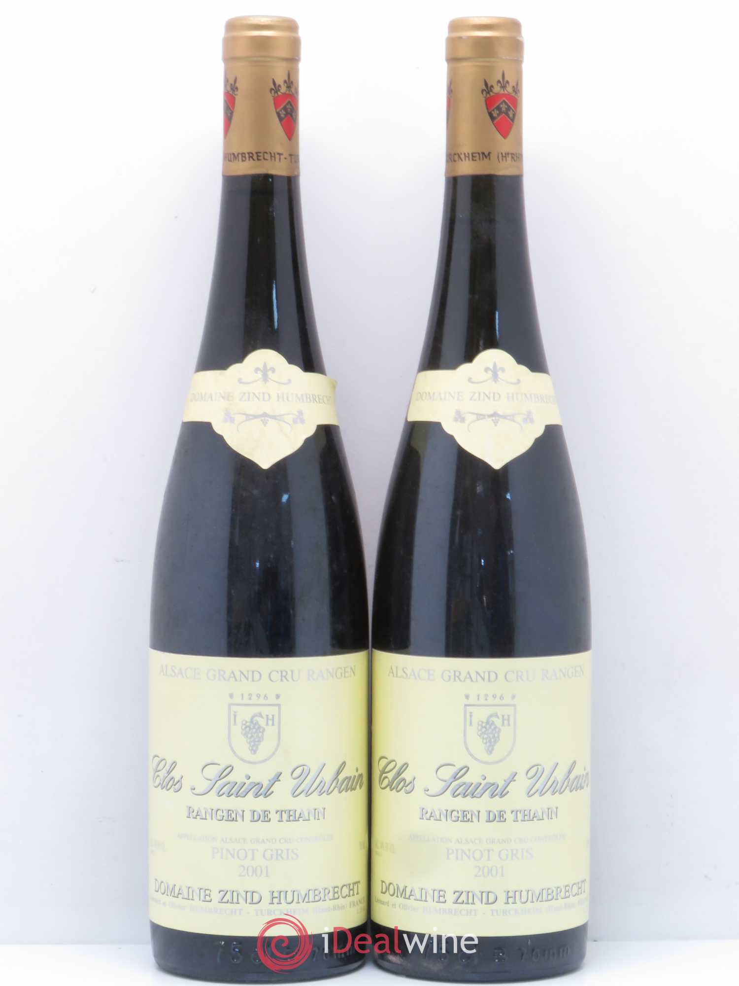 Alsace Pinot Gris (anciennement Tokay) Zind-Humbrecht (Domaine) Clos Saint-Urbain Rangen de Thann 2001 - Lot de 2 bouteilles - 0