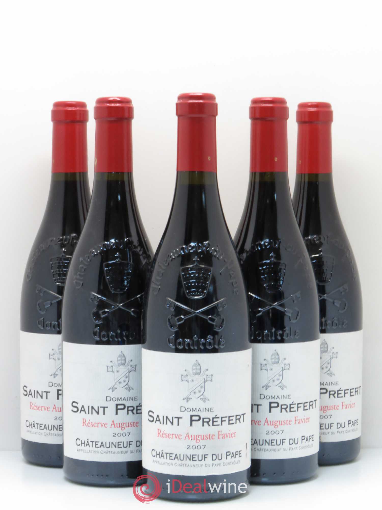 Châteauneuf-du-Pape Réserve Auguste Favier Domaine Saint-Préfert 2007 - Lot de 5 bouteilles - 0