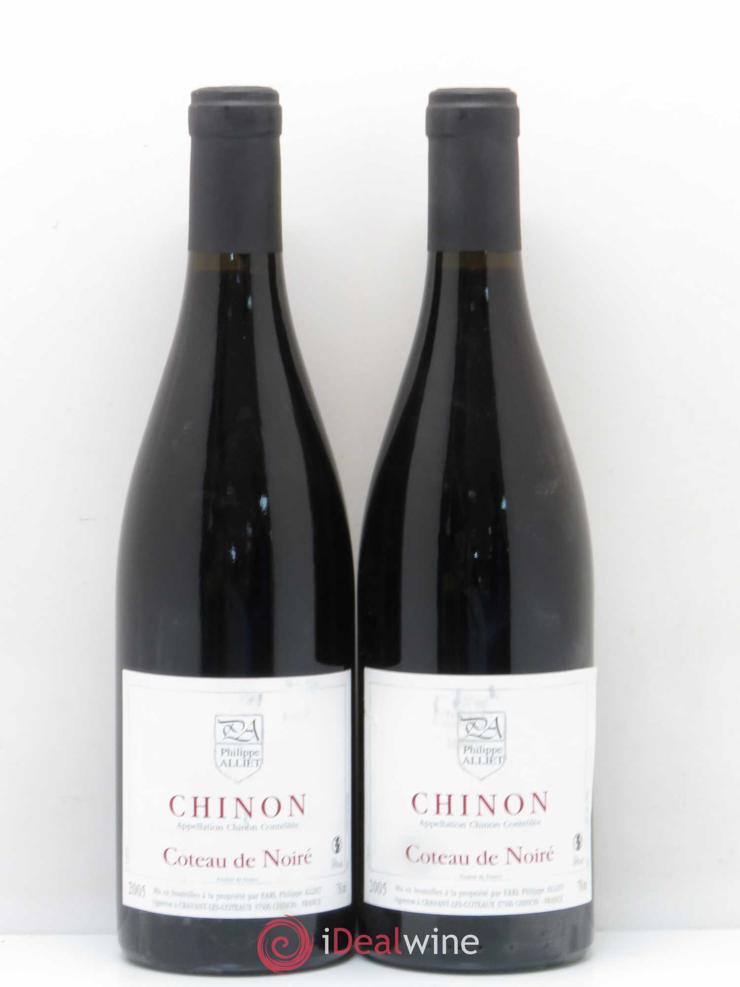 Chinon Coteau de Noiré Philippe Alliet 2005 - Lot de 2 bouteilles - 0
