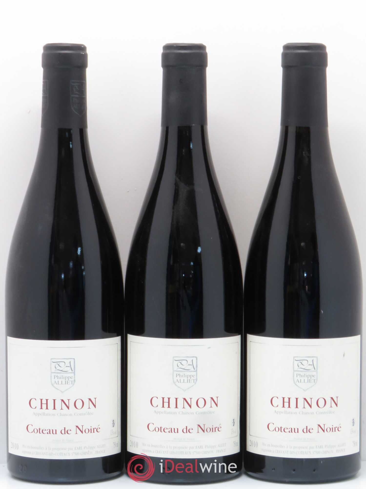 Chinon Coteau de Noiré Philippe Alliet 2010 - Lot de 3 bouteilles - 0