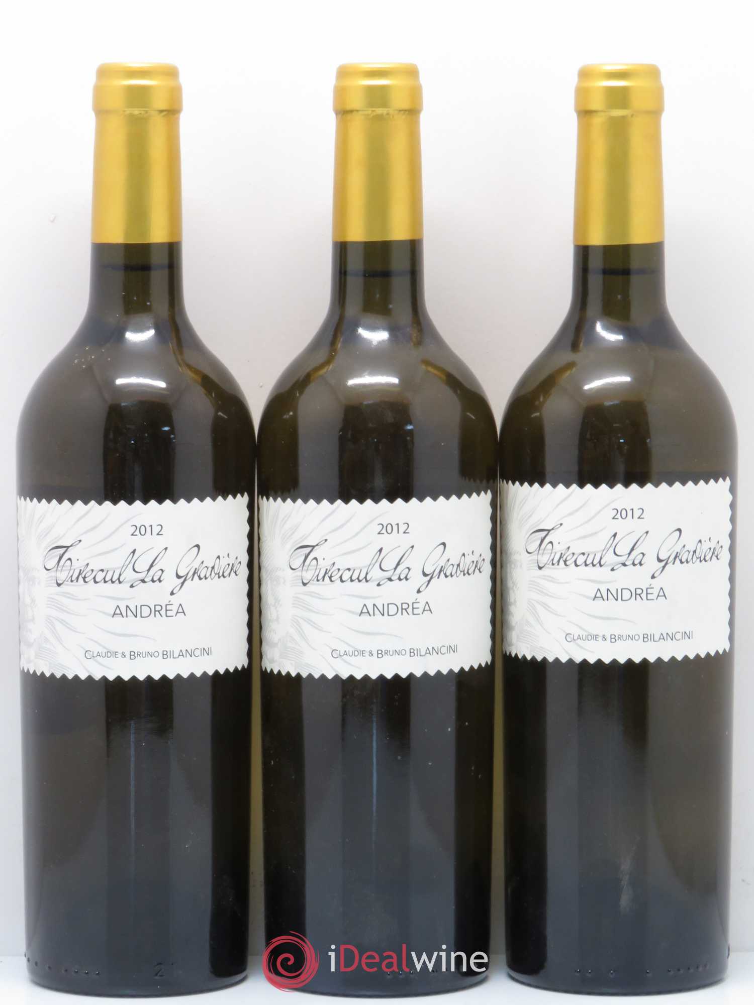 Bergerac Tirecul La Gravière Andréa Vieilles Vignes - Bruno et Claudie Bilancini 2012 - Posten von 3 Flaschen - 0