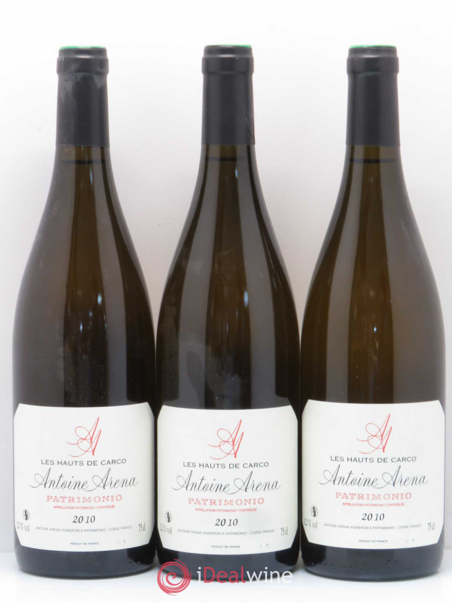 Patrimonio Hauts de Carco Domaine Antoine Arena 2010 - Posten von 3 Flaschen - 0