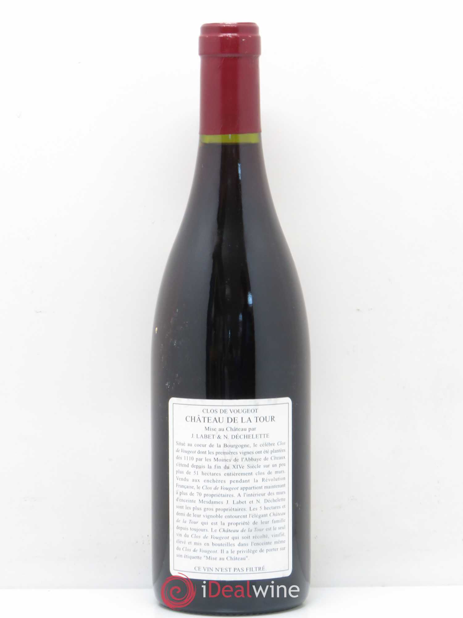 Clos de Vougeot Grand Cru Vieilles Vignes Château de La Tour 1999 - Lot de 1 bouteille - 1