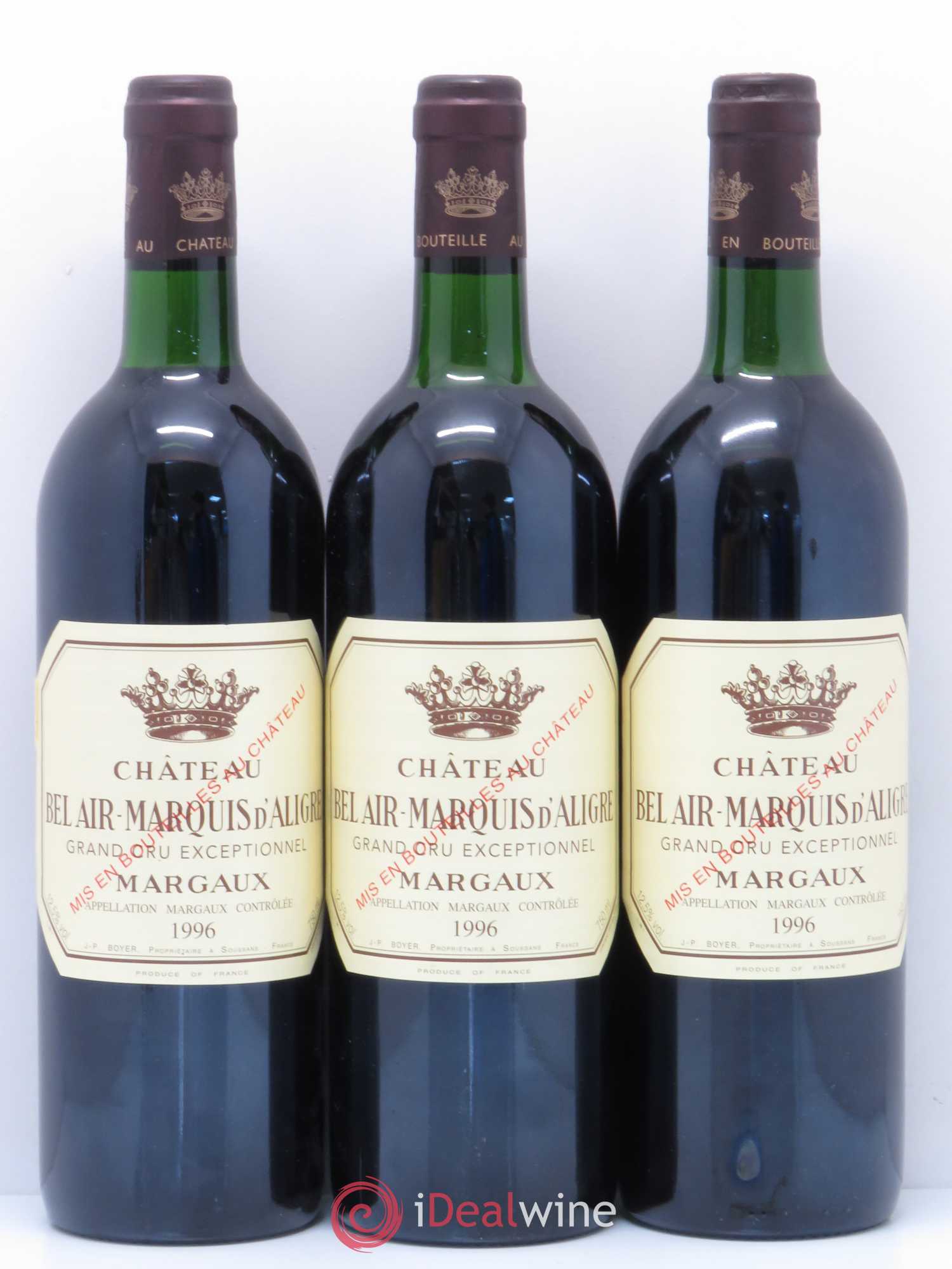 Château Bel Air Marquis d'Aligre 1996 - Lot de 5 bouteilles - 1