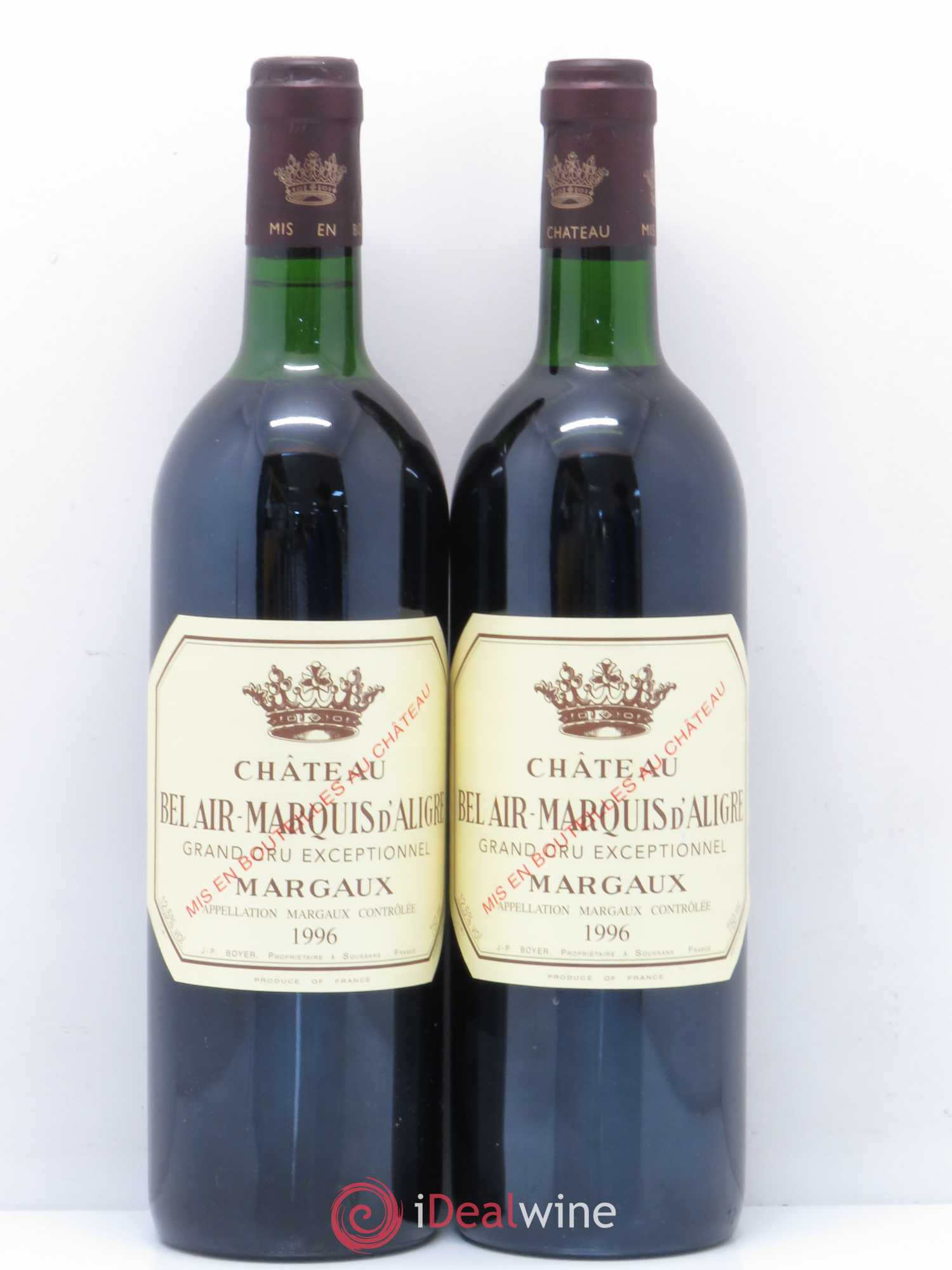 Château Bel Air Marquis d'Aligre 1996 - Lot de 5 bouteilles - 2